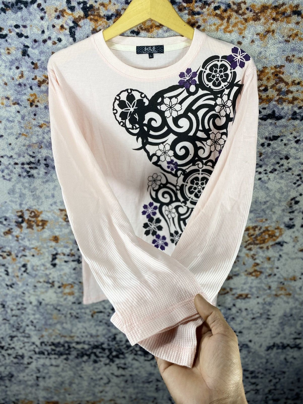 Japanese Brand Vintage Bullet Noise Sukajan Souvenir Thermal Long sleeve Size US L / EU 52-54 / 3 - 3 Thumbnail