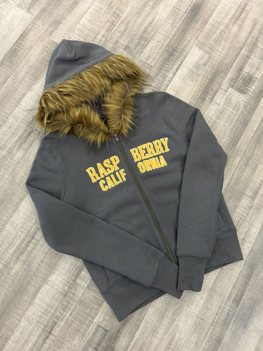 The GV Gallery The GV Gallery Womens Paris Hilton Faux Fur Zip Up Hoodie Size L / US 10 / IT 46 - 3 Thumbnail