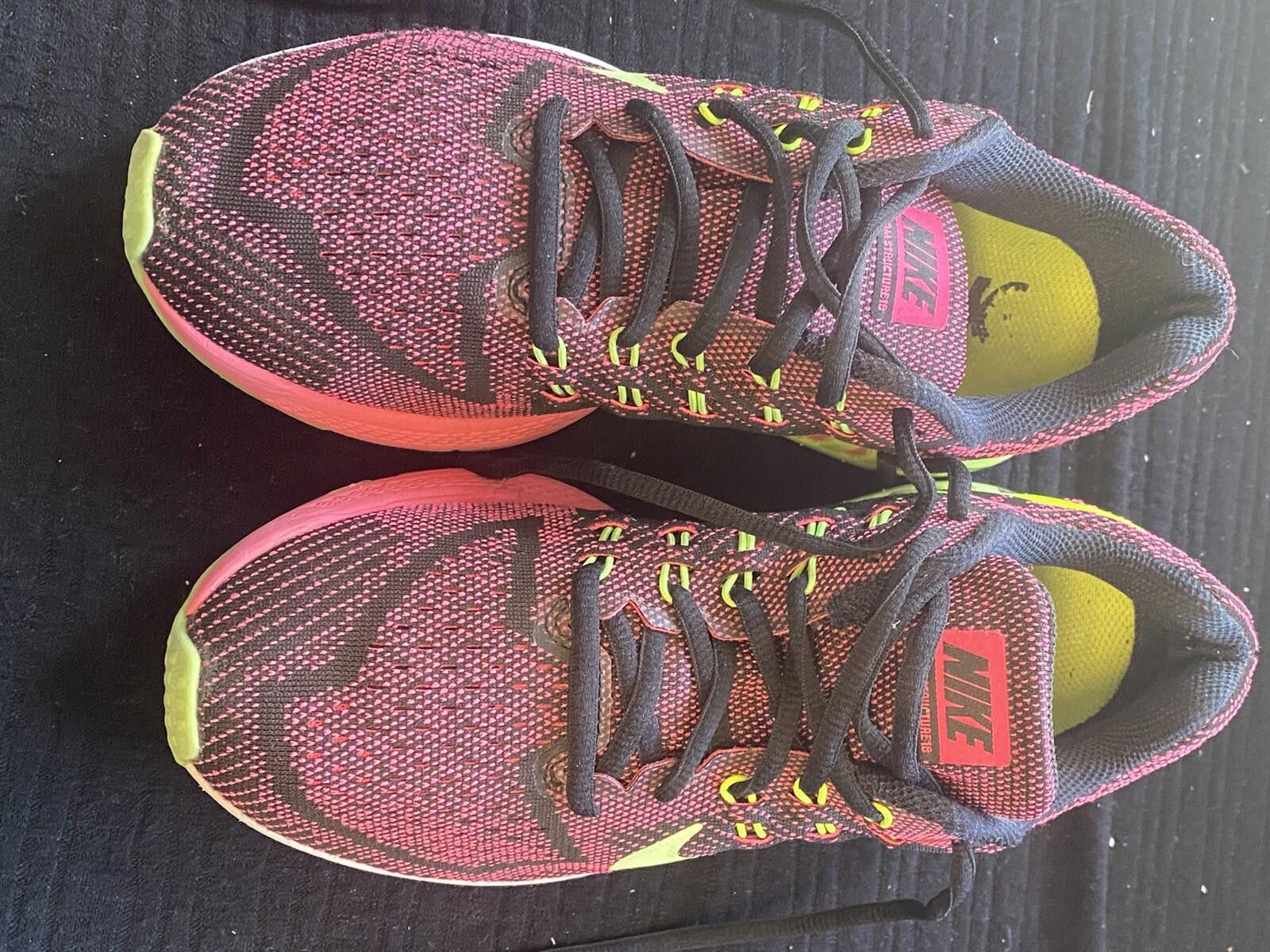 Nike Nike Air Zoom Structure 8 Pink Power Ghost Green Black Volt Size US 8 / IT 38 - 3 Thumbnail
