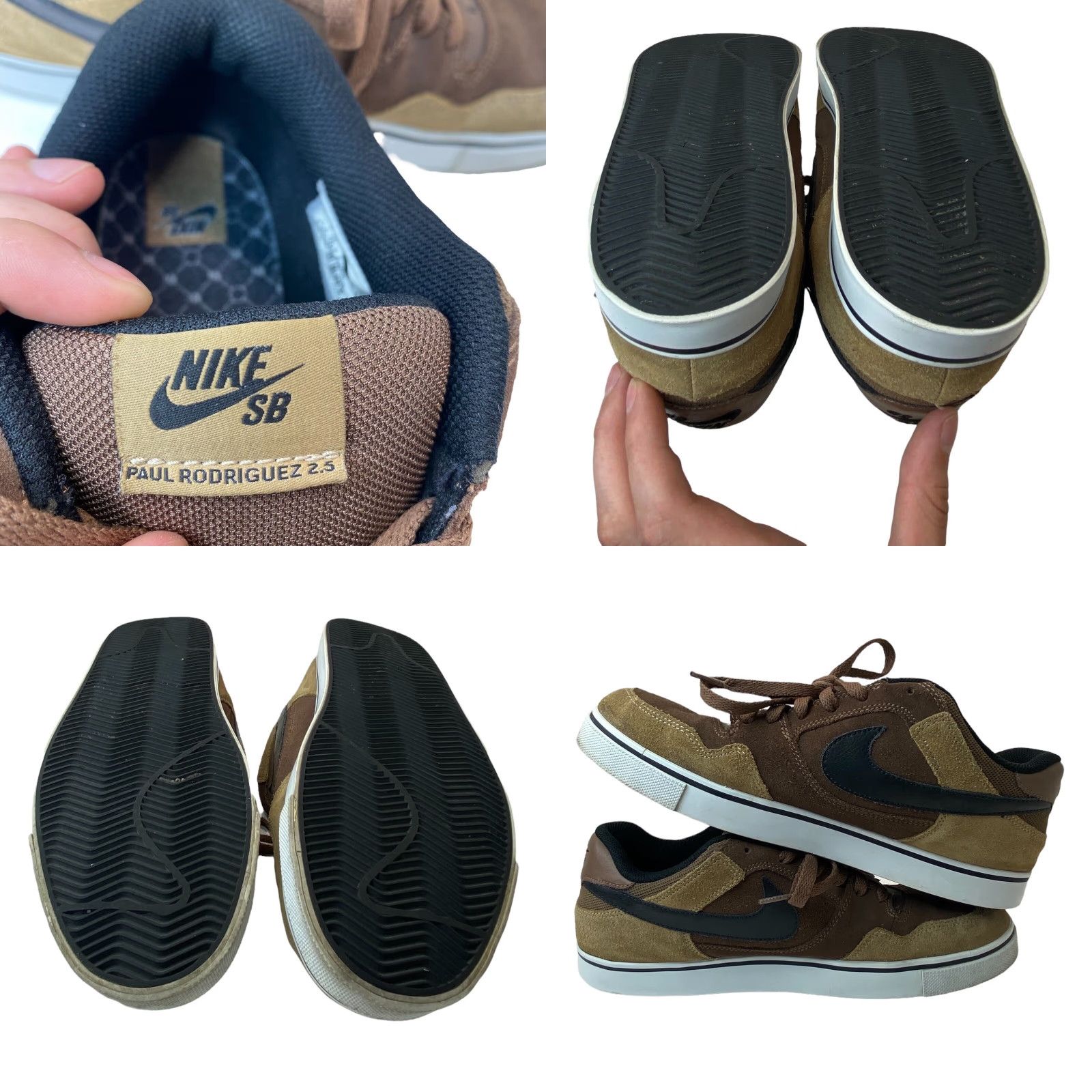 Nike VINTAGE Nike Zoom Air SB Paul Rodriguez 2.5 Sneakers Adult 11.5 Medium Brown Suede Skateboarding Mens Size US 11 / EU 44 - 8 Thumbnail