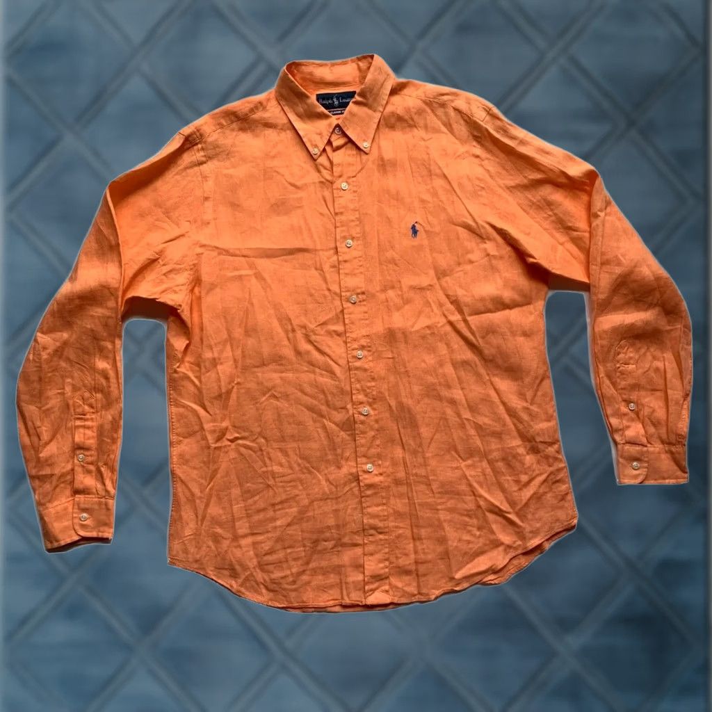 Ralph Lauren Ralph Lauren 100% Linen Shirt Mens Large Classic Fit Button Up Long Sleeve NEW Size US L / EU 52-54 / 3 - 1 Thumbnail