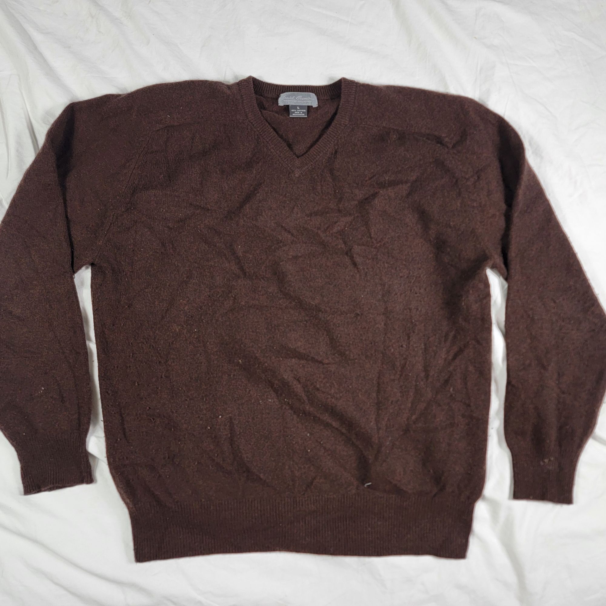 Daniel Cremieux Daniel Cremieux Mens Large Signature Collection Brown Cashme Size US L / EU 52-54 / 3 - 1 Thumbnail