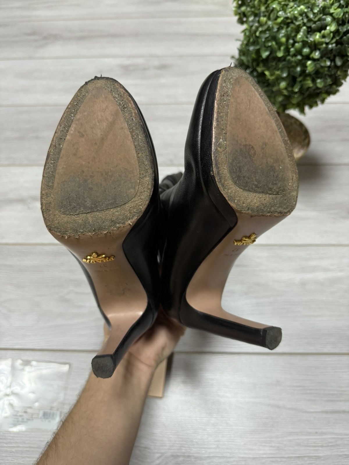 Prada Prada leather calzature donna high boots Size US 7 / IT 37 - 2 Thumbnail