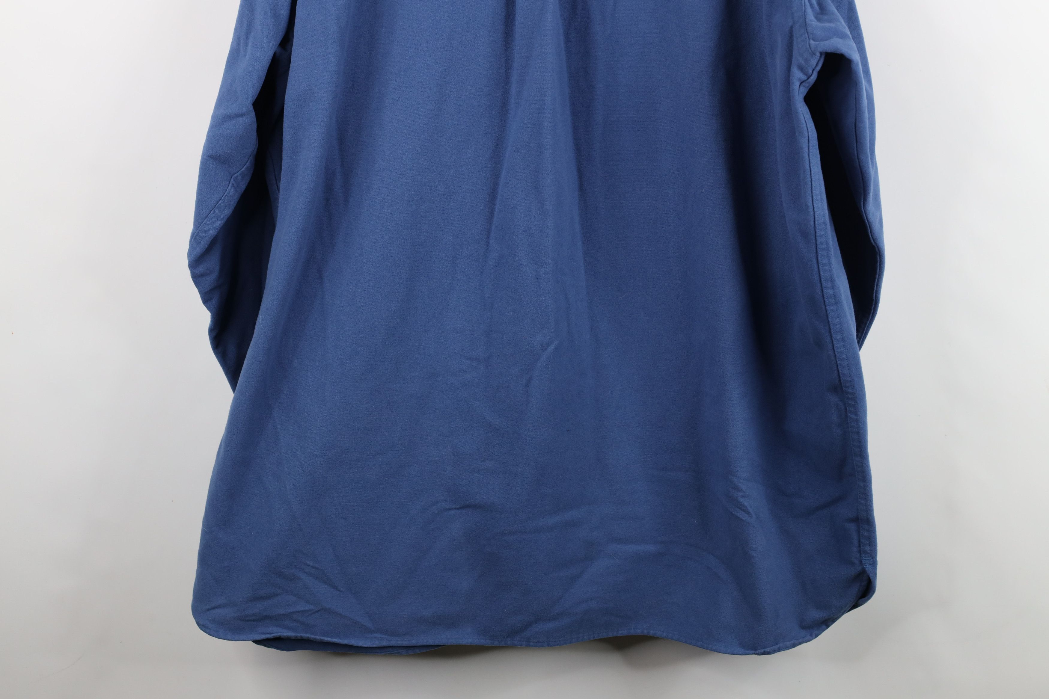 L.L. Bean Vintage 90s LL Bean Heavy Chamois Cloth Button Shirt Blue Size US XXL / EU 58 / 5 - 13 Thumbnail