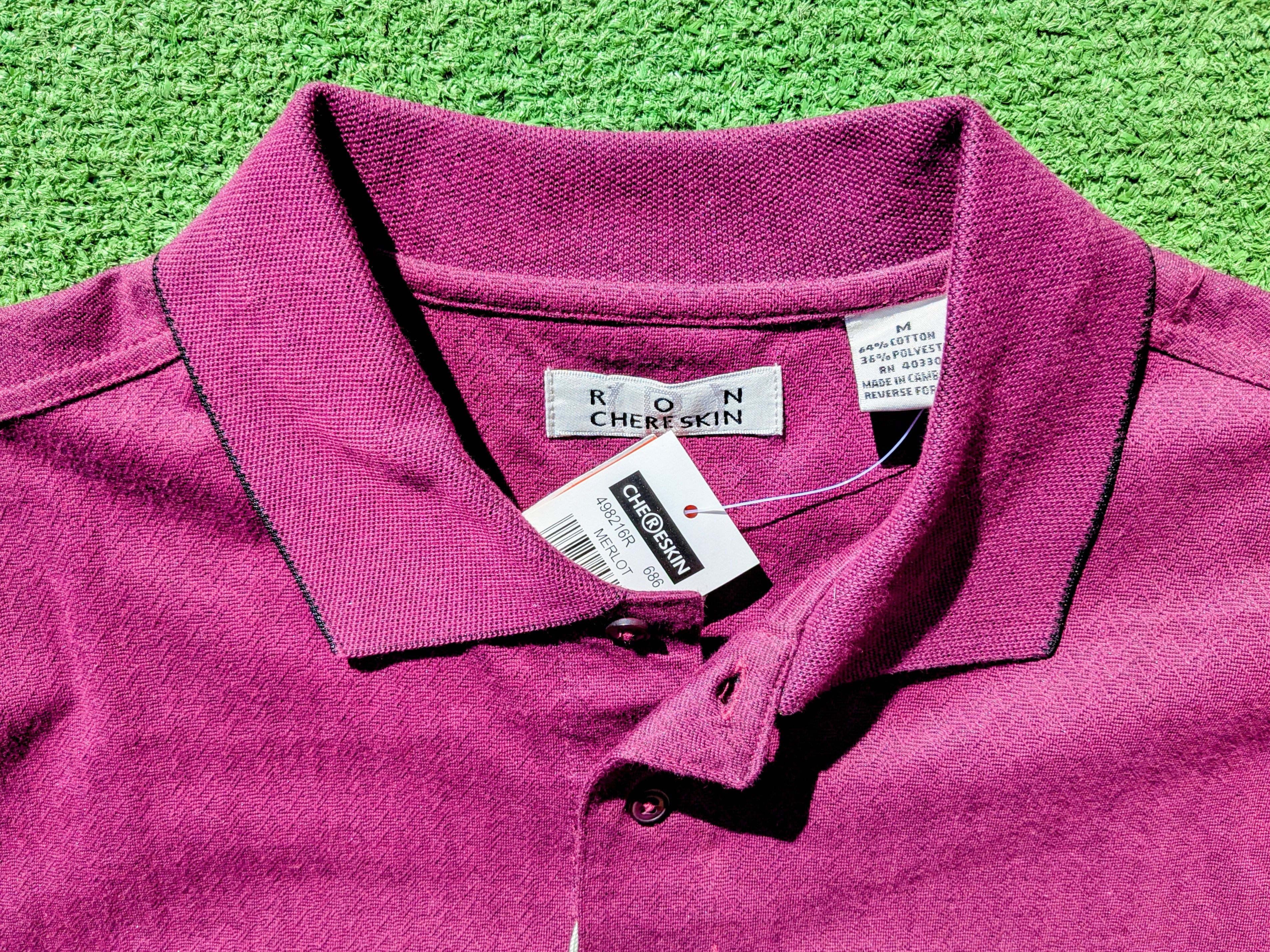 Other Chereskin Burgundy Knit Pullover Polo Cotton/Poly Shirt Size US M / EU 48-50 / 2 - 6 Thumbnail