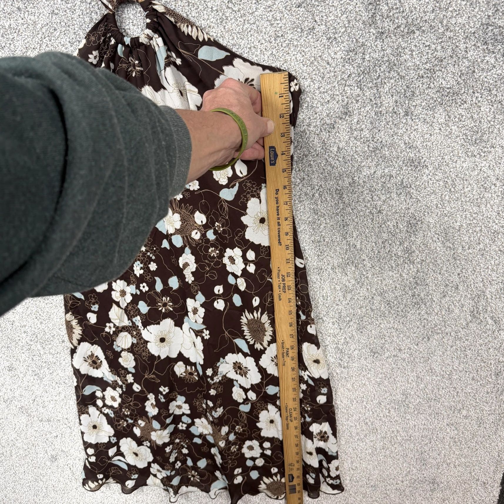 Vintage Vtg Speechless Sundress 9 Brown Floral Halter Ring Mini Boho Fairycore Dress Size M / US 6-8 / IT 42-44 - 3 Thumbnail