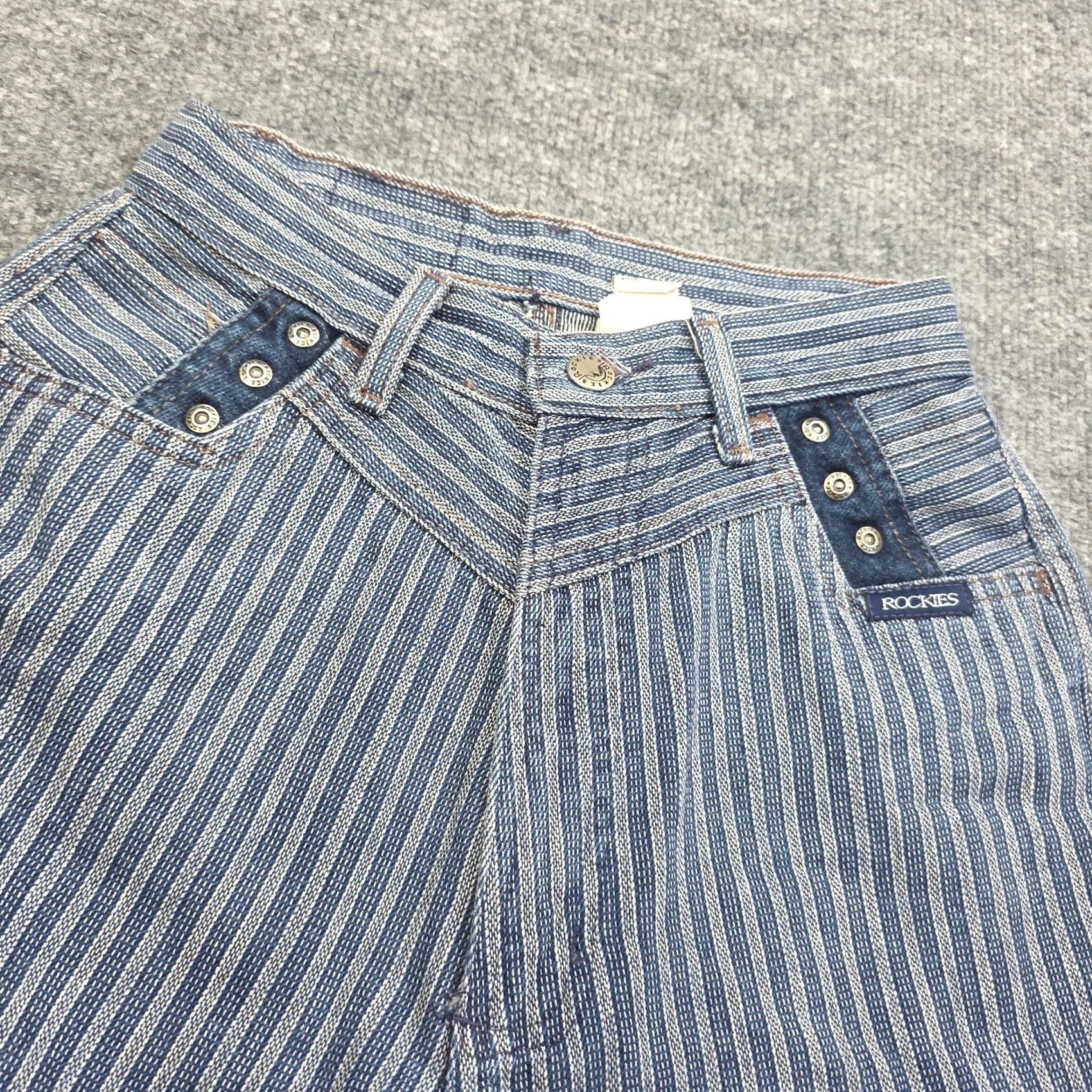 Vintage VINTAGE Rocky Mountain Rockies Pants High Rise Blue Pin Stripe Women's 3 / 26 Size 26" / US 2 / IT 38 - 3 Thumbnail