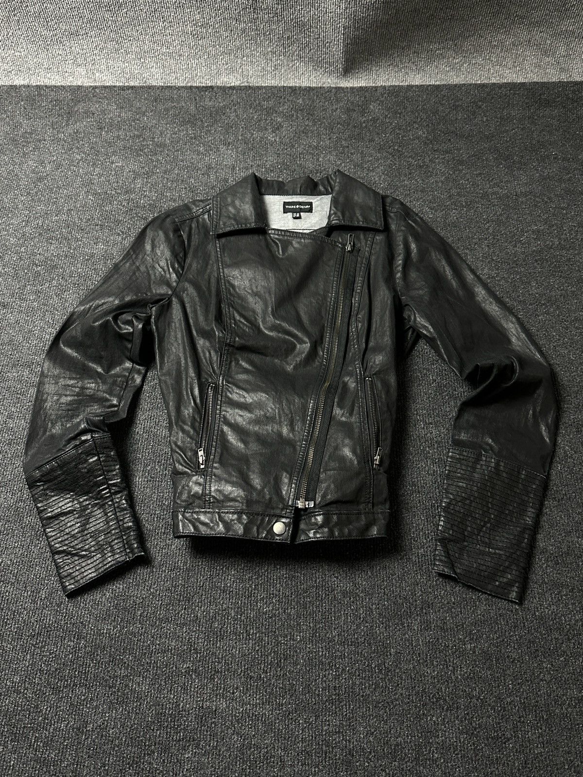Other 🚨Y2K RICK OWENS TYPE DIRTY SLIM FIT ZIP DENIM JACKET Size M / US 6-8 / IT 42-44 - 1 Thumbnail