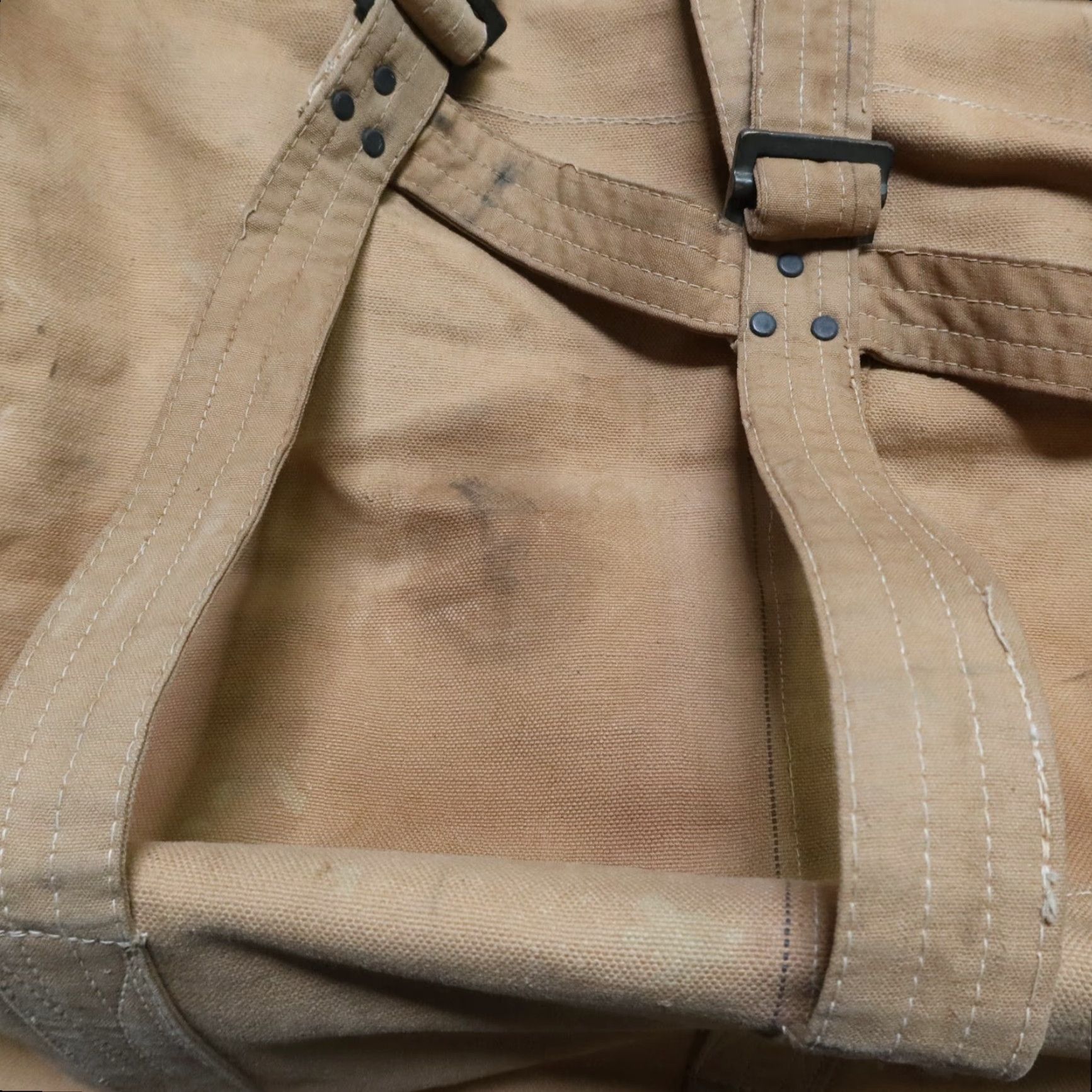 Vintage Vintage US Army Deployment Bag 1918 Canvas Duffle Brown Size ONE SIZE - 7 Thumbnail