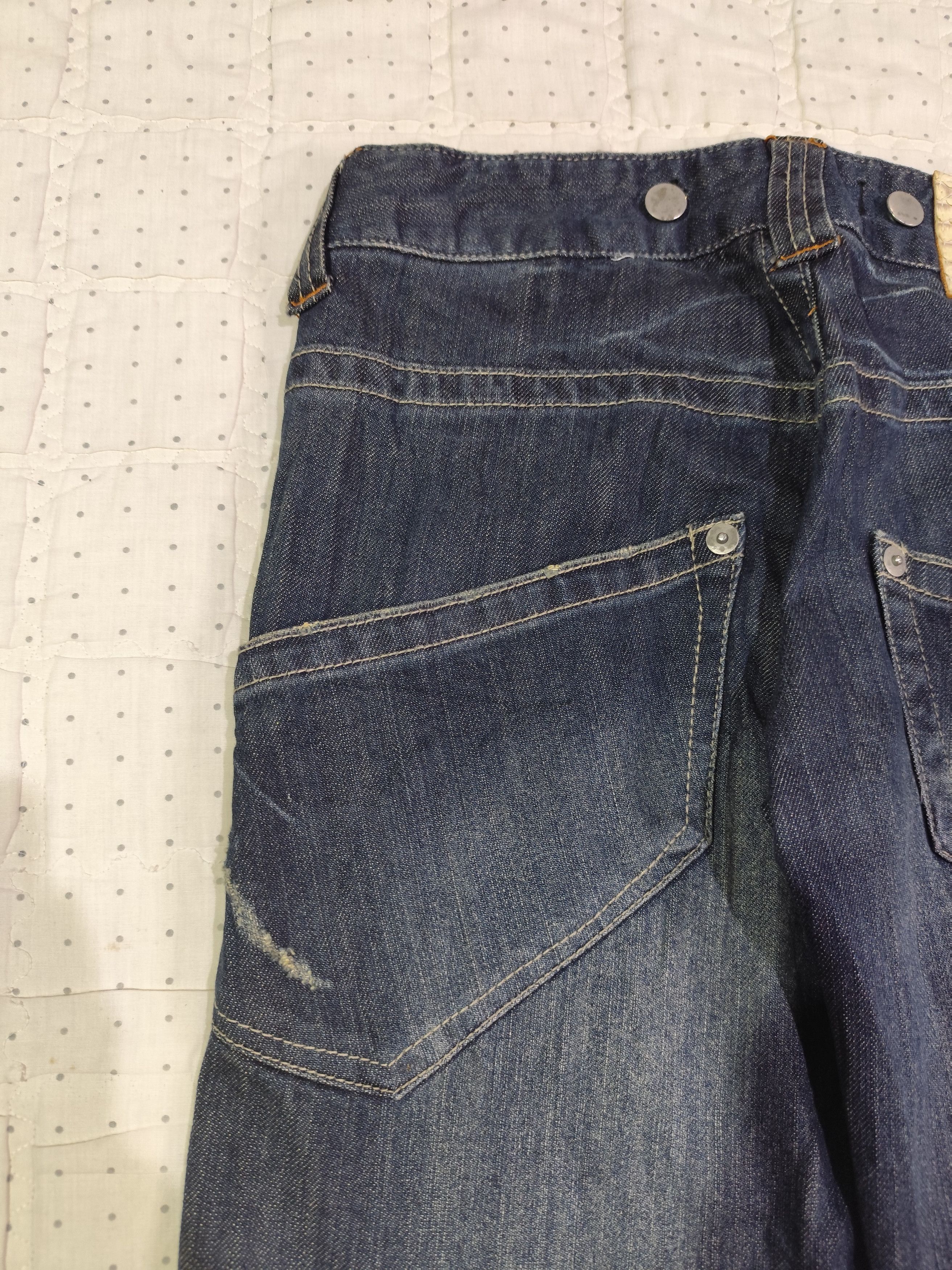 Japanese Brand Vintage Five Washed FLare Denim J022 Size 29" - 13 Thumbnail