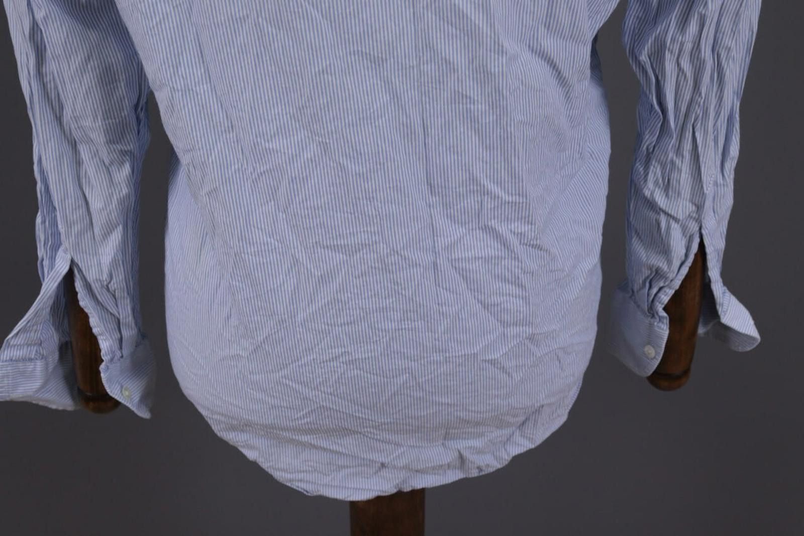 Drake's Drakes Easyday Blue Pinstripe Shirt Size 40 / 15 3/4 Size US M / EU 48-50 / 2 - 12 Thumbnail