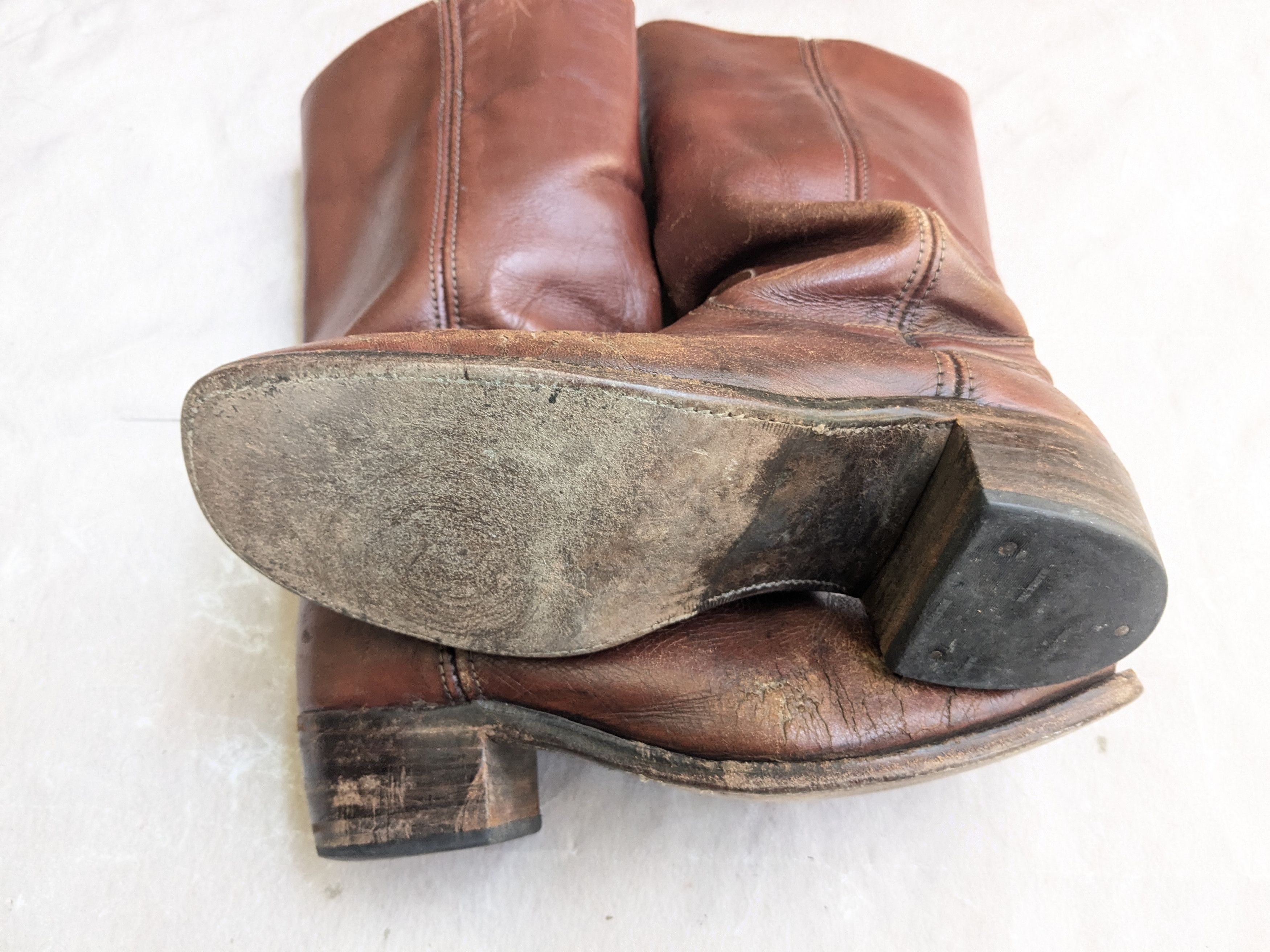 Frye Frye Campus Boots Brown Leather 9.5 M Motorcycle Biker Size US 9.5 / EU 42-43 - 13 Thumbnail