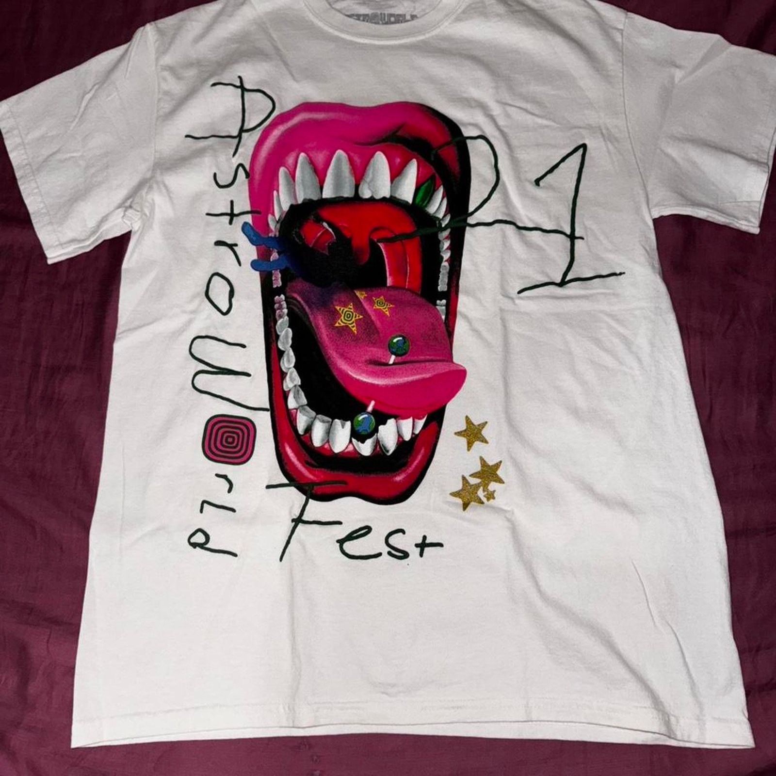 Travis Scott Travis Scott Mouth tour tee Size US S / EU 44-46 / 1 - 1 Thumbnail