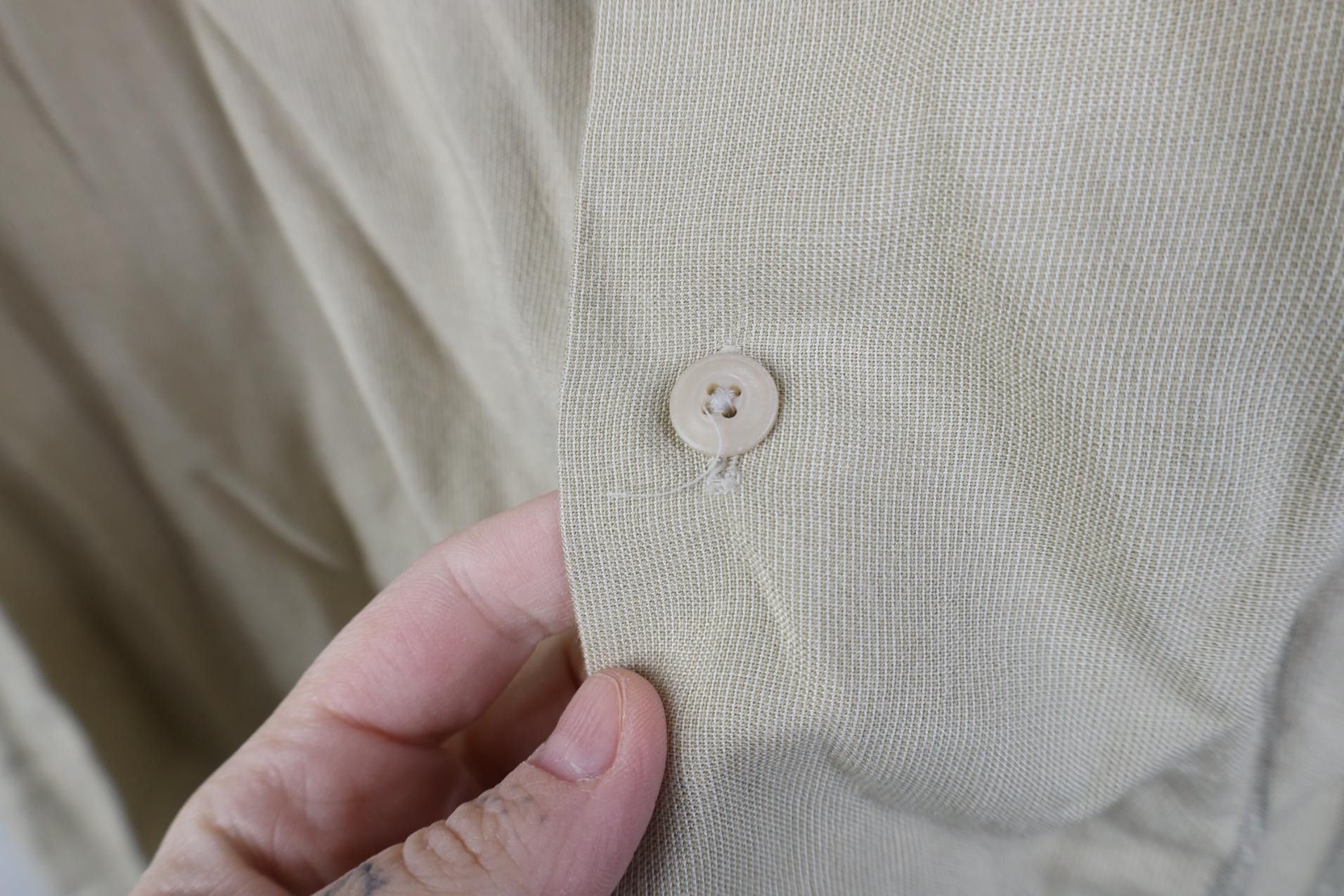 Vintage Vintage 90s Rockabilly Gabardine Looped Collar Button Shirt Size US L / EU 52-54 / 3 - 7 Thumbnail