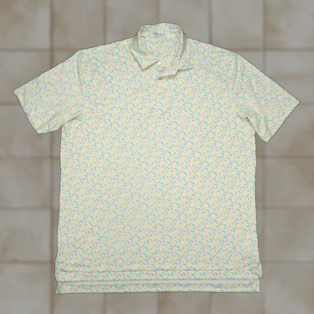 Peter Millar Peter Millar Shirt Mens Large White Truly Seltzer Performance Summer Comfort Size US L / EU 52-54 / 3 - 1 Thumbnail