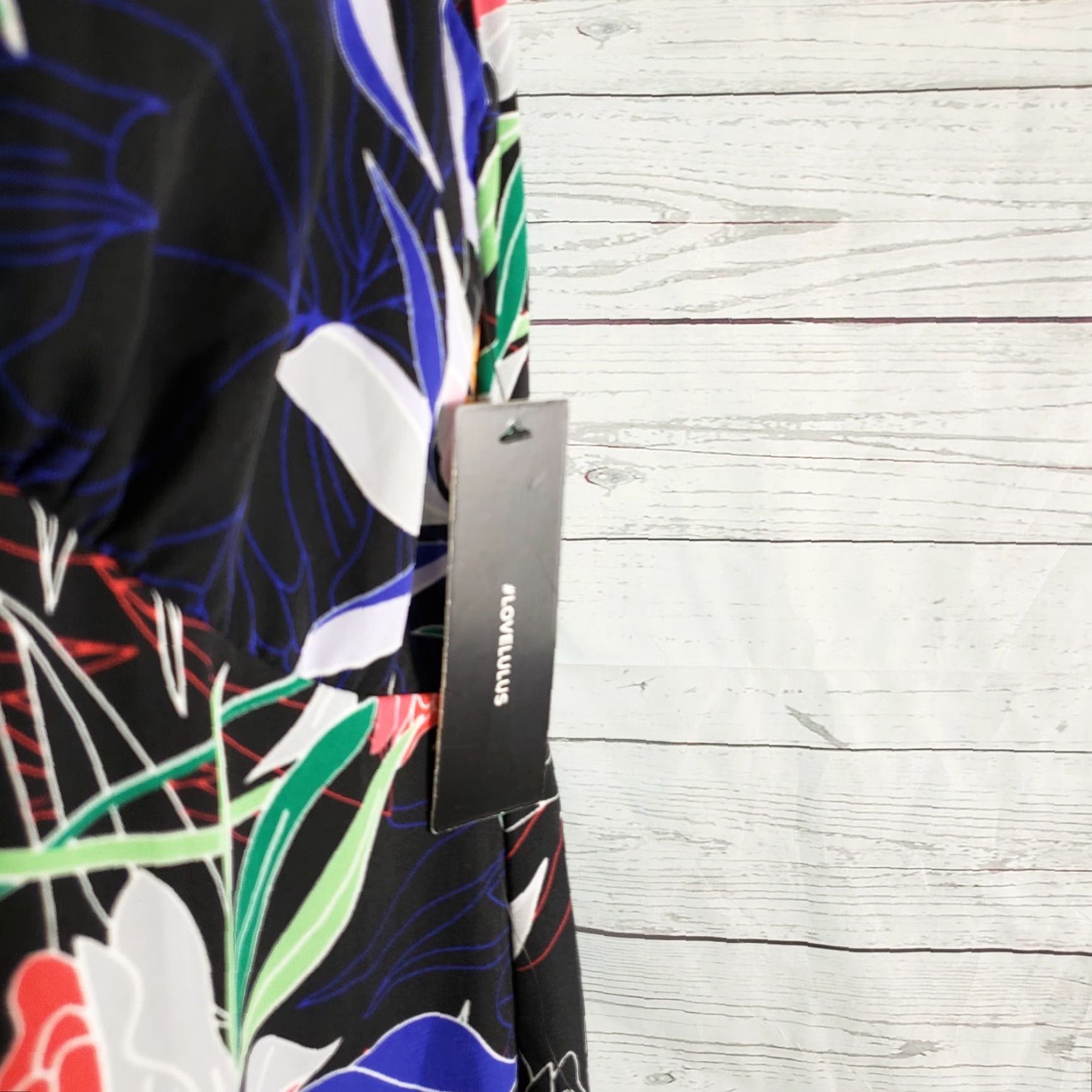 Lulus Lulus Beloved Becky Maxi Dress Tropical Floral V-Neck Sleeveless Sz S Black Pink Womens Size S / US 4 / IT 40 - 3 Thumbnail