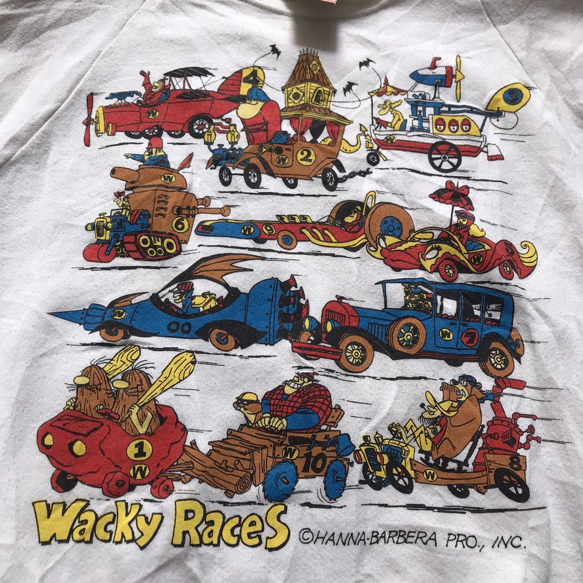Cartoon Network × NASCAR × Vintage Vintage 1980s Hanna Barbera RARE Wacky Races Sweatshirt Size US M / EU 48-50 / 2 - 4 Thumbnail