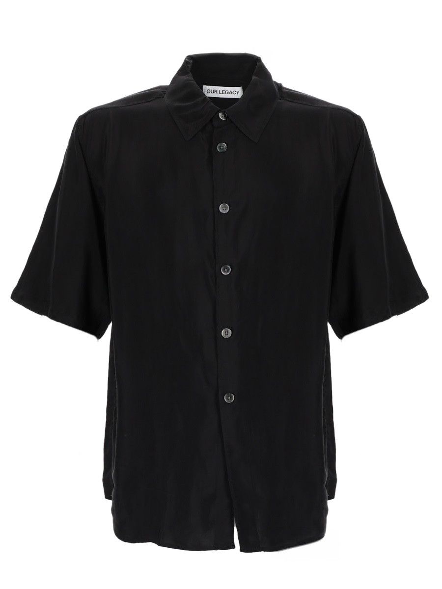 Our Legacy OUR LEGACY CAMICIA IN CUPRO - BLACK (IT 48) Size US M / EU 48-50 / 2 - 1 Thumbnail