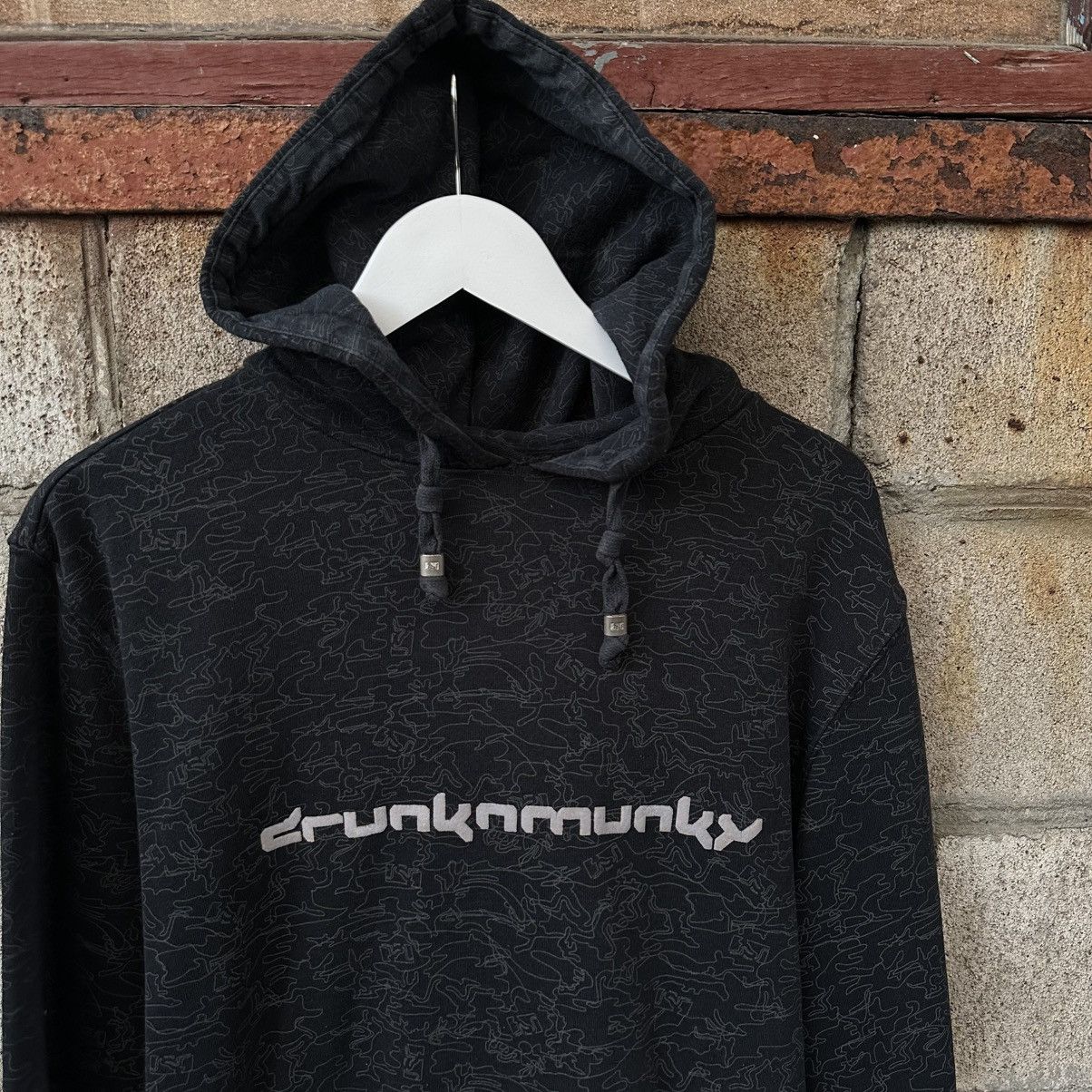 DrunknMunky Vintage Drunk Monkey Hoodie Overprinted Y2K 00s USA Size M Size US M / EU 48-50 / 2 - 4 Thumbnail