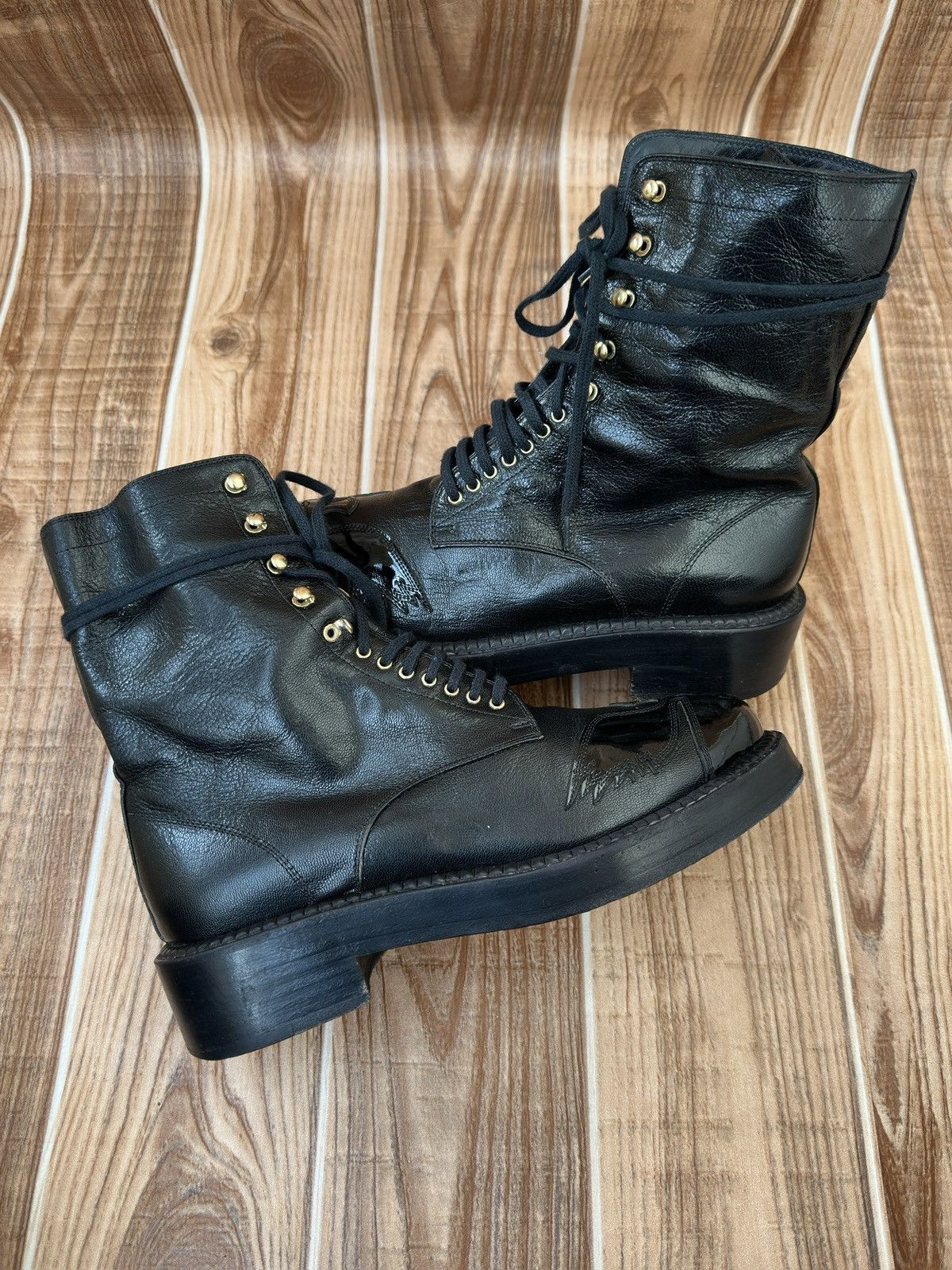 Chanel Chanel interlocking CC Logo Utah Eagle Black Biker Boots Size US 7 / IT 37 - 14 Thumbnail