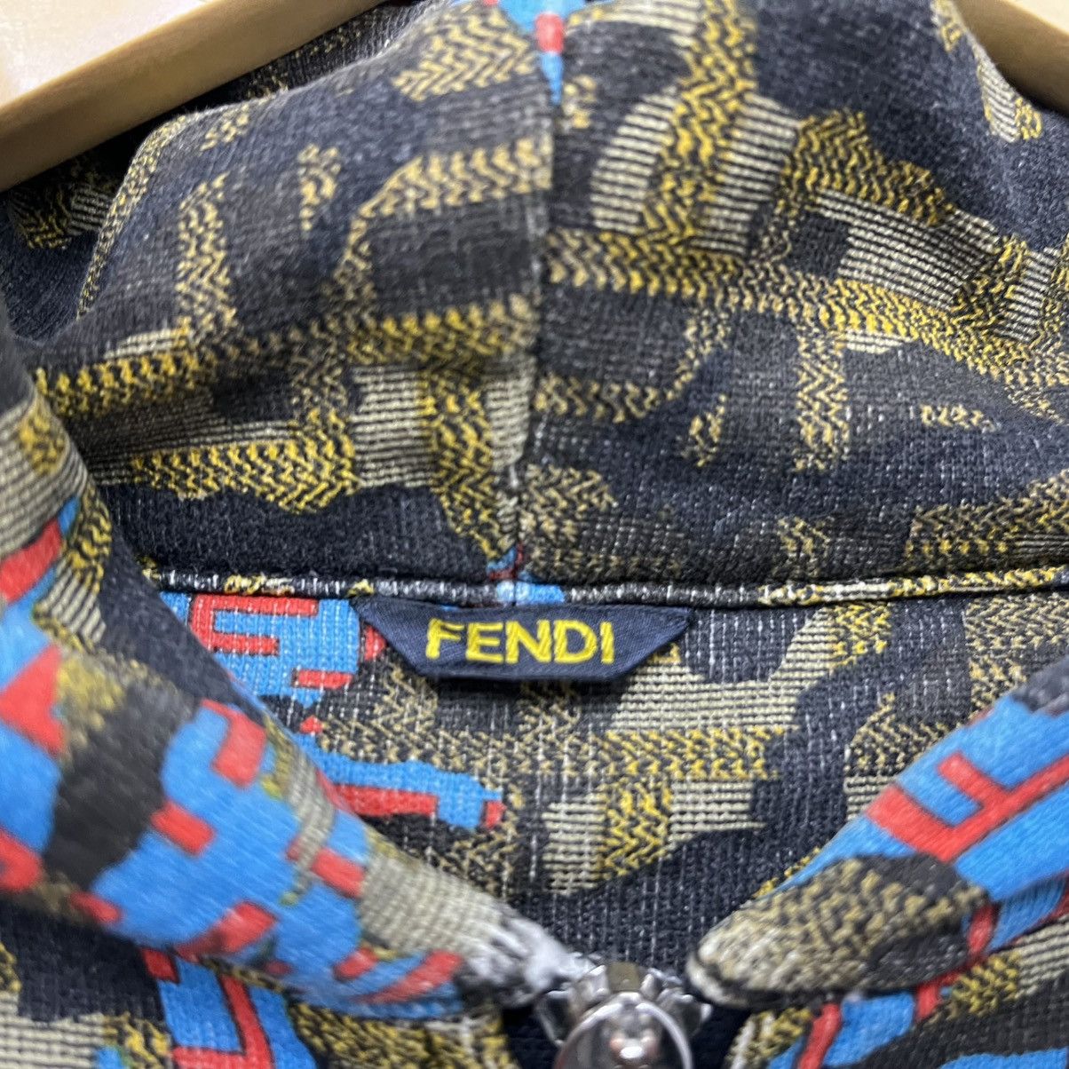 Fendi Fendi Monogram Blue Camouflage Full Zip Hoodie Jacket Size US M / EU 48-50 / 2 - 9 Thumbnail