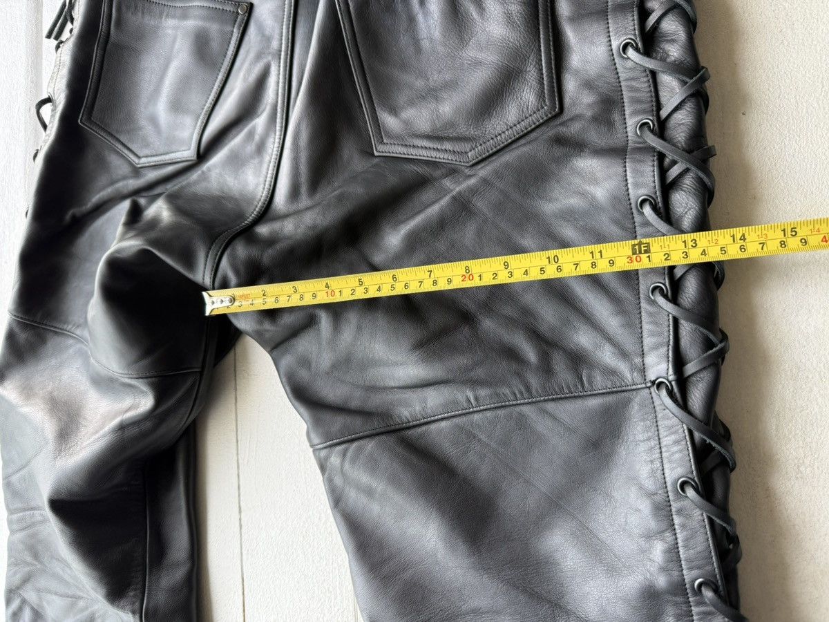 Vintage Vintage 00s Punk Rock Opium Y2K Biker Moto Leather pants Size US 39 - 15 Thumbnail