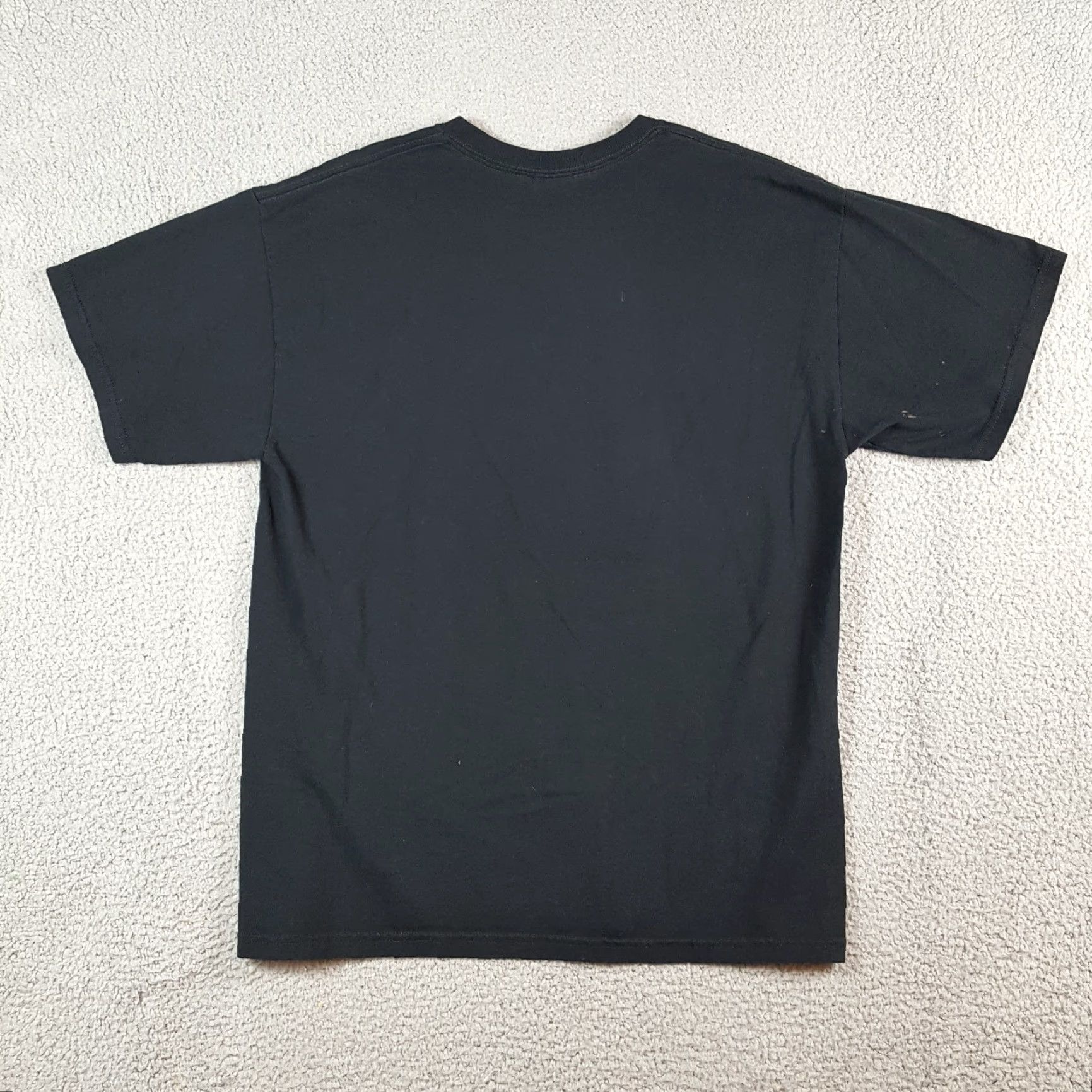 Gildan VINTAGE Gildan T-Shirt Men L Black Cotton Embroidered Logo Grim Reaper 90s 00s Y2K Death Drugs Bath Salts Shirt Size US L / EU 52-54 / 3 - 7 Thumbnail