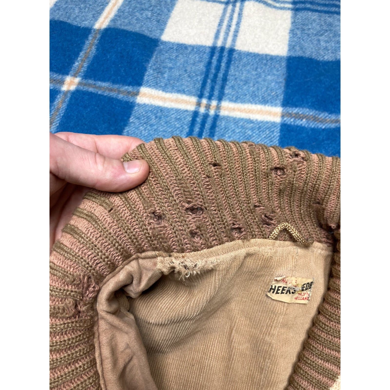 Vintage VINTAGE suede coat Women's Large Overcoat Shawl Collar 50s 60s Beige Size L / US 10 / IT 46 - 5 Thumbnail