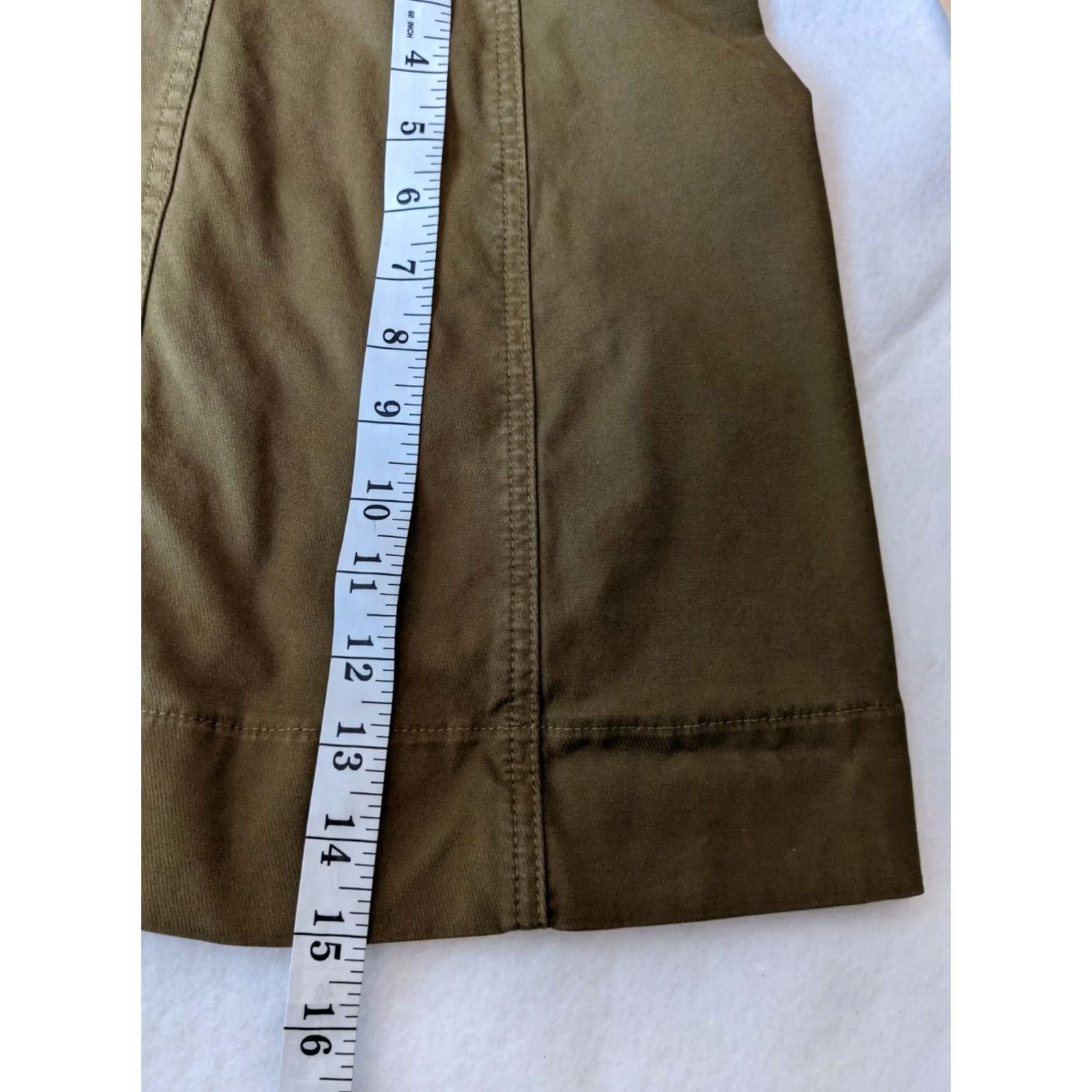 Madewell Madewell Skirt Button Front Mini Women's Size 0 Olive Green Denim Cotton Blend Elastane Casual Short 0 Womens Bye Size 25" / US 0 / IT 36 - 7 Thumbnail