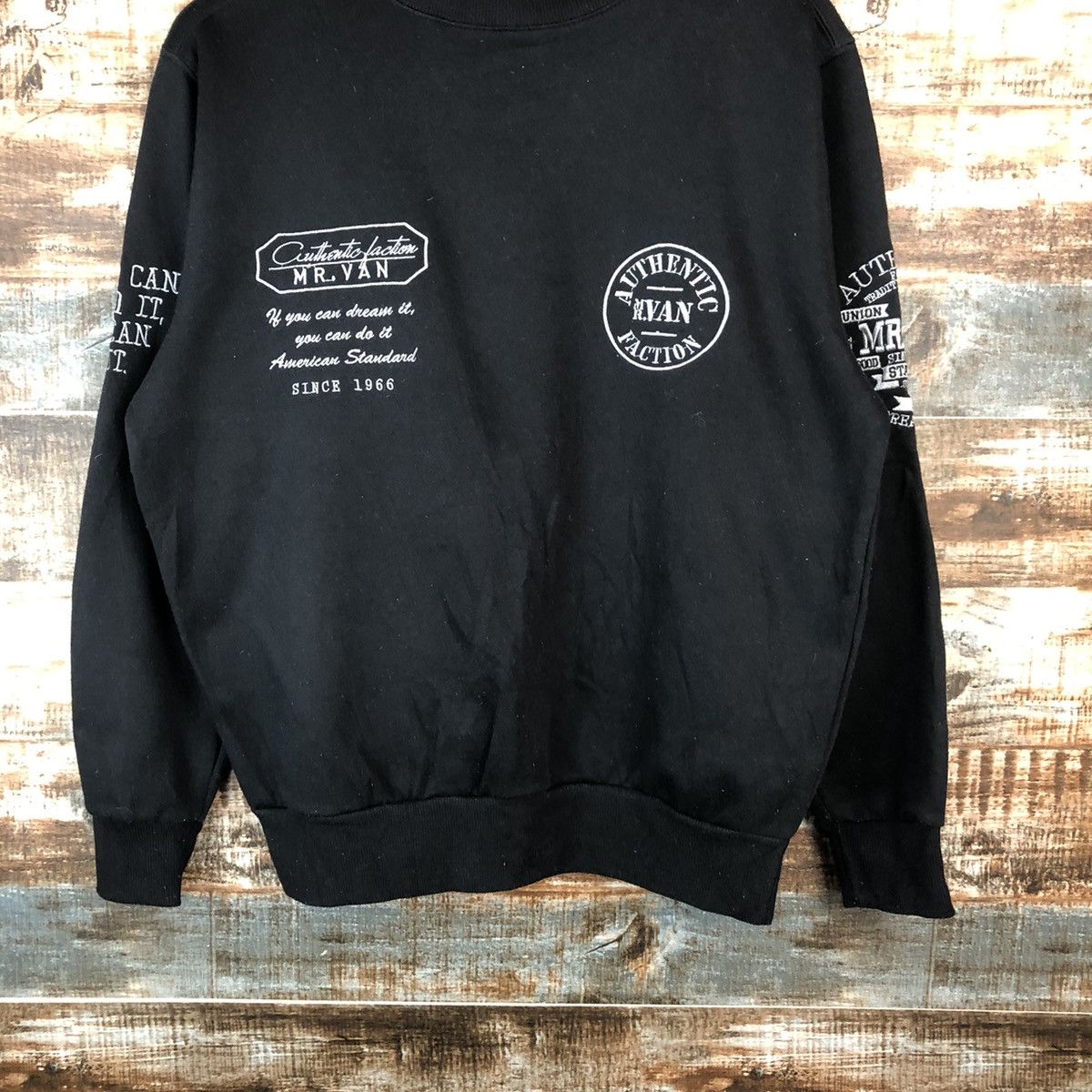 Japanese Brand × Van Mr Van vintage Black Sweatshirt #A2033 Size US M / EU 48-50 / 2 - 3 Thumbnail