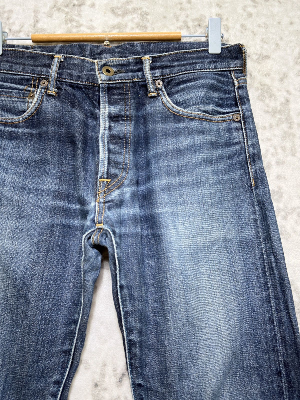Japan Blue Japan Blue Jeans Selvedge Slim Fit Washed Whiskered Jeans Size US 29 - 5 Thumbnail