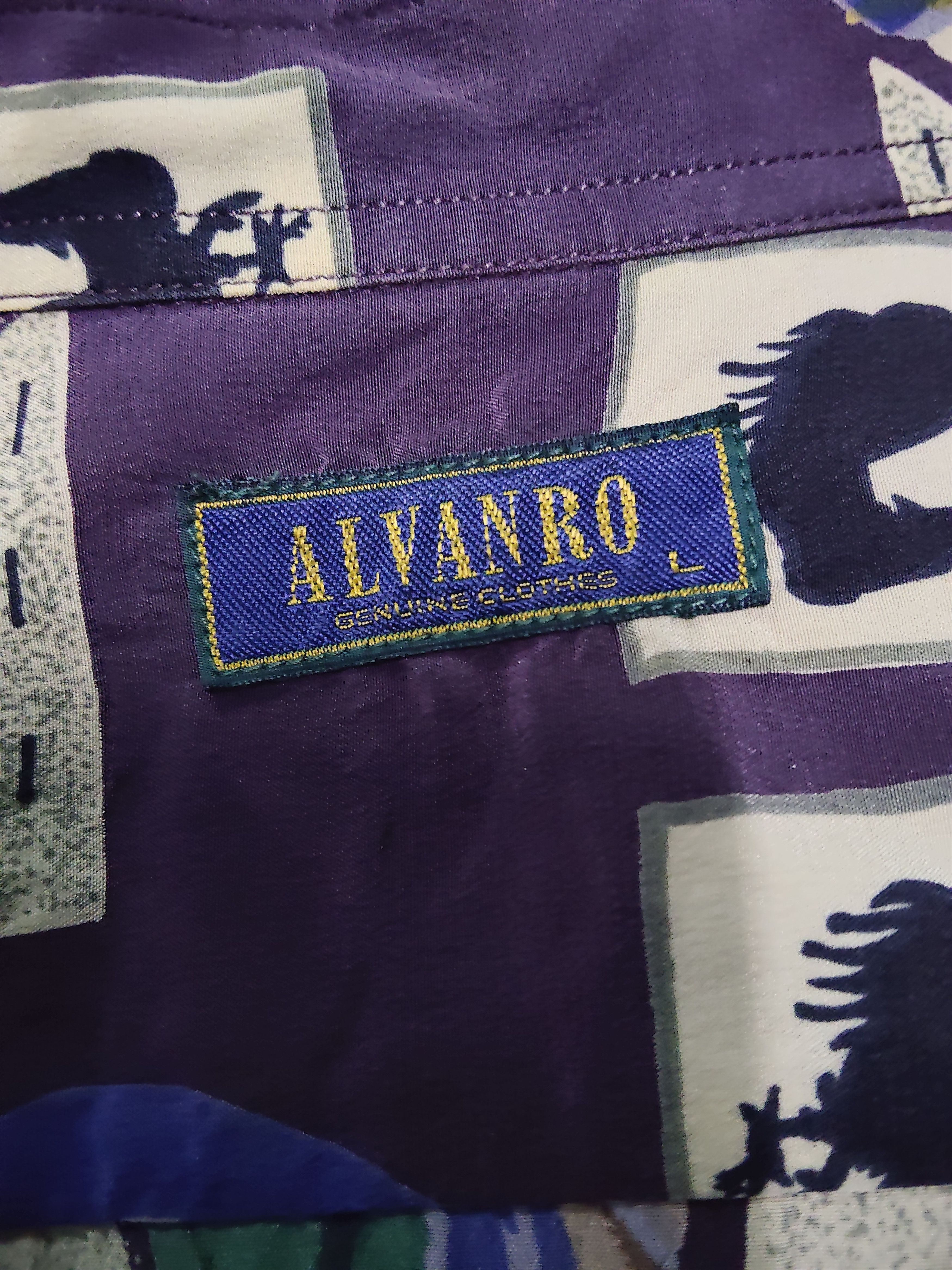 Japanese Brand vintage 90s alvanro crazy shirt hawaii button ups shirt Size US L / EU 52-54 / 3 - 3 Thumbnail