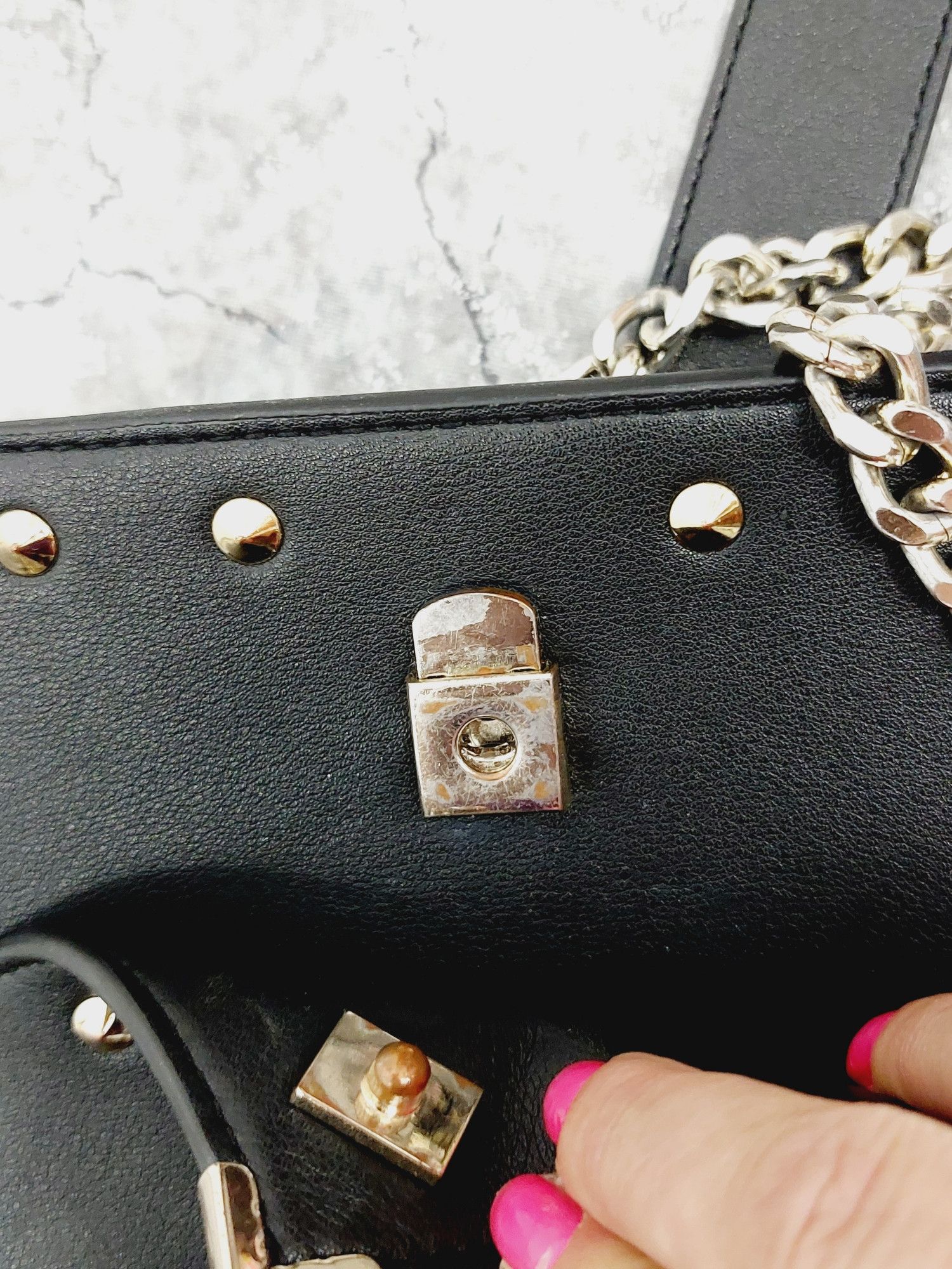 Versace Jeans Couture Versace Couture Rivet Grommet Spike Chain Crossbody Bag Size ONE SIZE - 8 Thumbnail