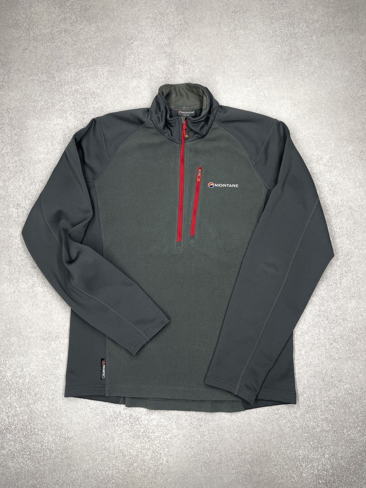 Montane Mens Montane Half Zip Fleece Grey Polartec Outdoor Gorpcore Size US M / EU 48-50 / 2 - 2 Thumbnail