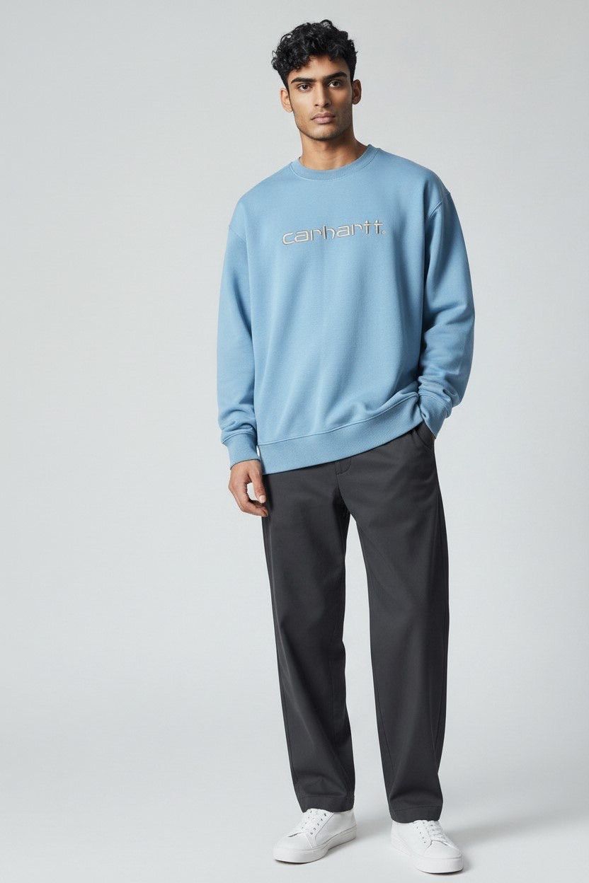 Carhartt 00s Carhartt Vintage Oversized Big Logo Retro Y2K Sweatshirt Size US M / EU 48-50 / 2 - 1 Thumbnail