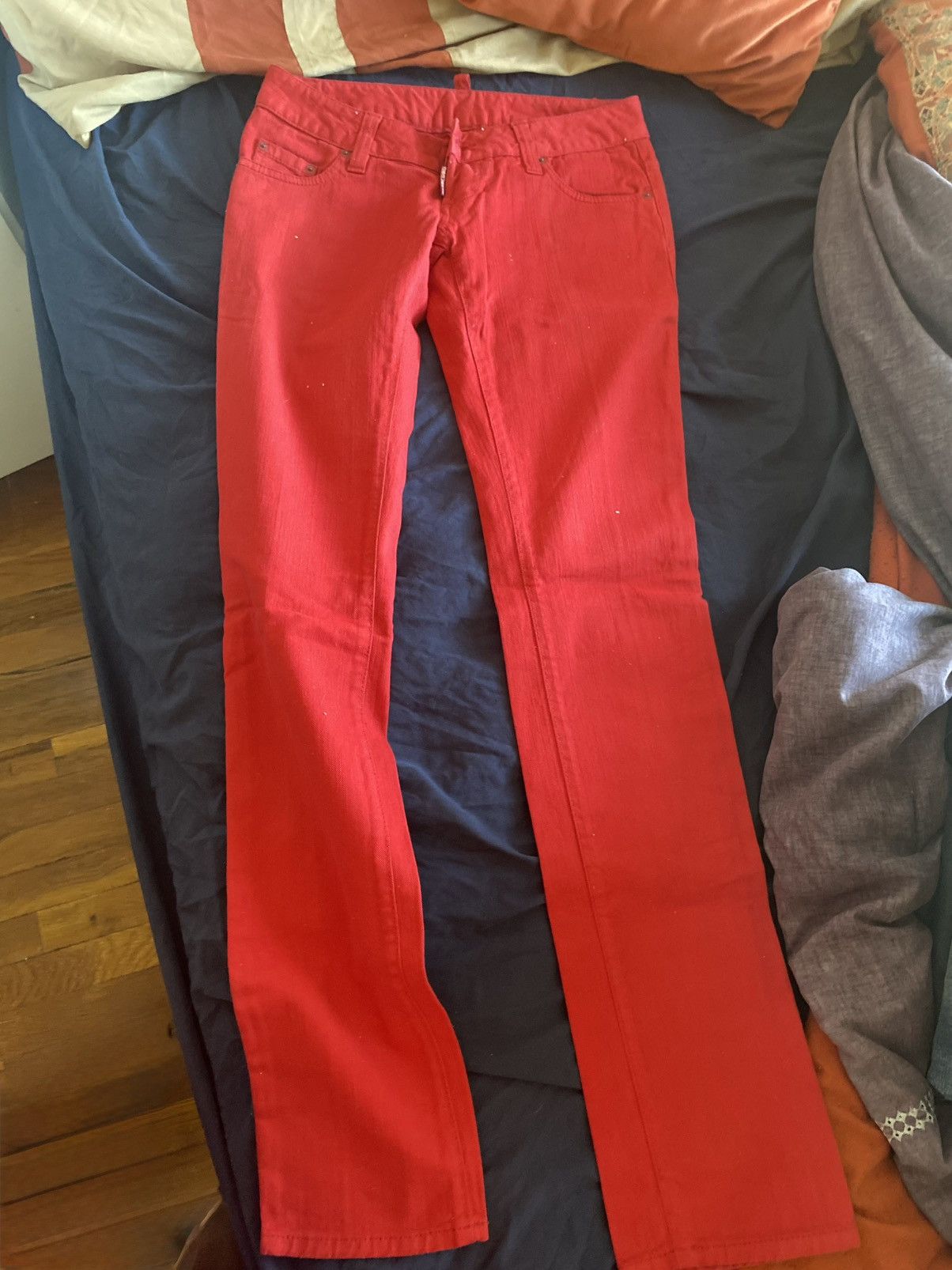 Dsquared2 Dsquared² Red Denim Jeans – IT 48 – Bold Color Size 32" / US 10 / IT 46 - 1 Thumbnail