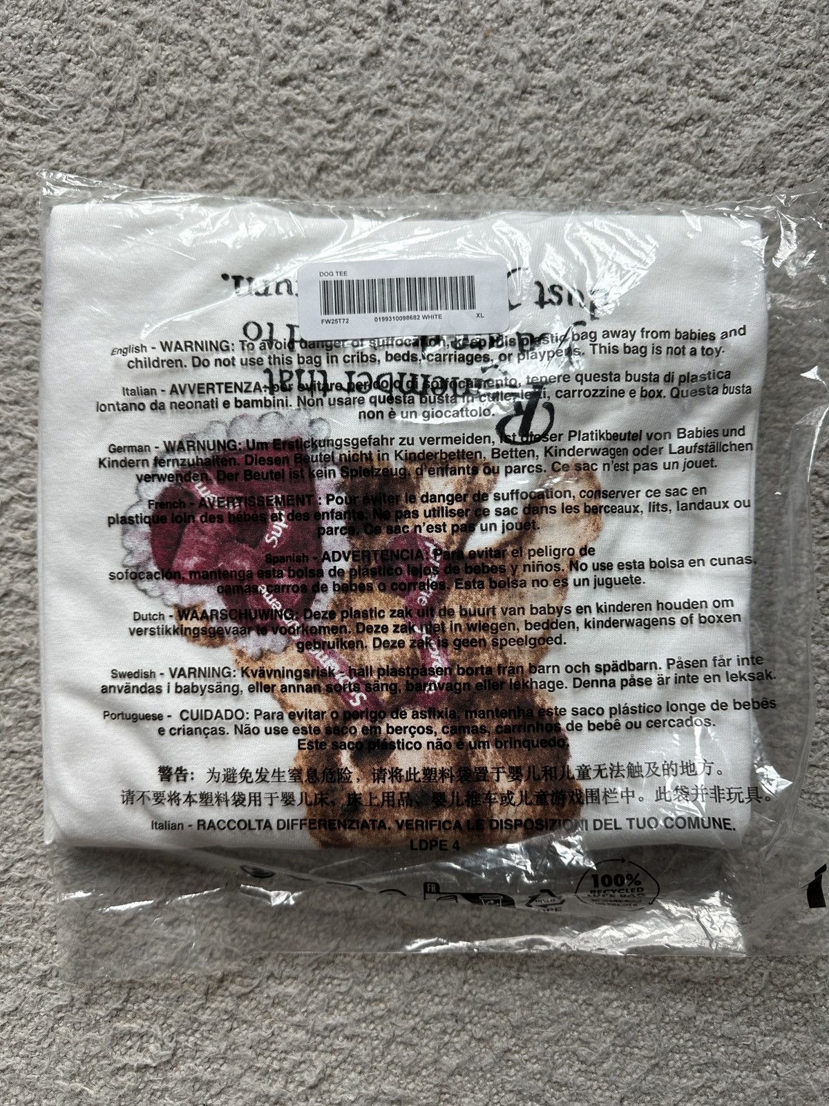 Supreme Supreme “Dog” Tee [ Winter Tees F/W 2025 ] Size US XL / EU 56 / 4 - 3 Thumbnail