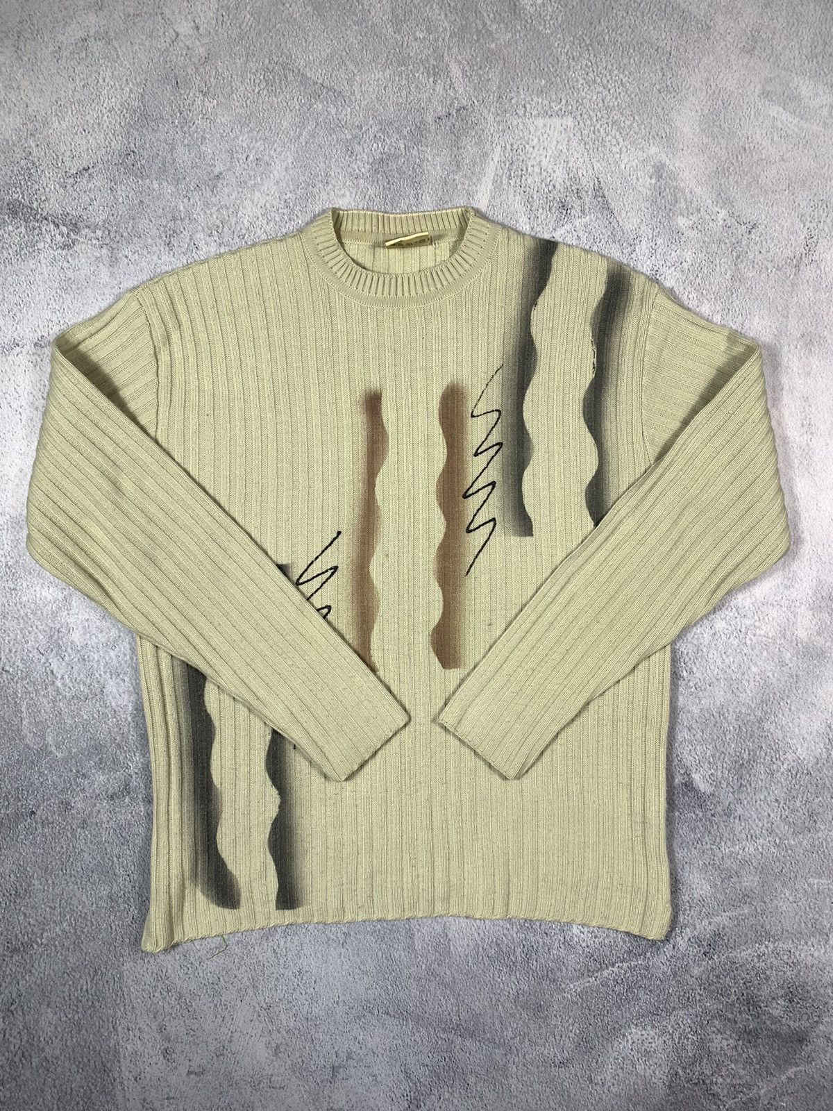 Japanese Brand × Vintage Vintage Y2K Japanese ribbed opium sweater streetwear size M Size US M / EU 48-50 / 2 - 3 Thumbnail