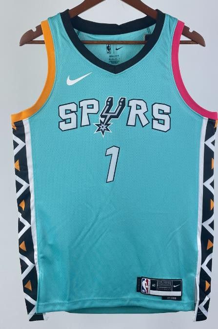 NBA 23 San Antonio Spurs #1 Wembanyama Jersey Size US S / EU 44-46 / 1 - 1 Thumbnail