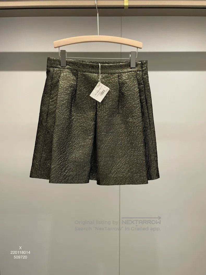 Brunello Cucinelli Brunello Cucinelli Military Green Gold Metallic Polyester Size 27" / US 4 / IT 40 - 1 Thumbnail