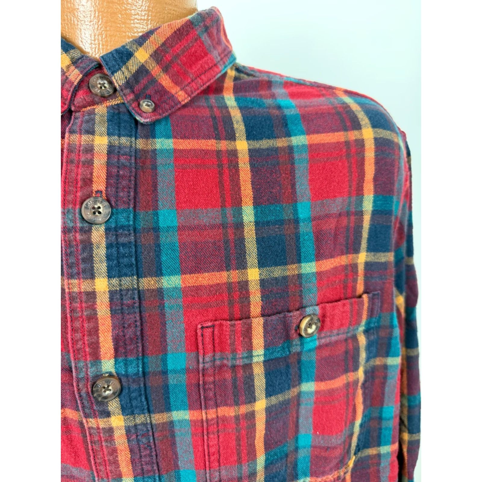 Vintage Duluth Trading Flannel Shirt Men XL Slim Red Plaid Lightweight Cotton Button-Up Outdoor Workwear Size US XL / EU 56 / 4 - 5 Thumbnail