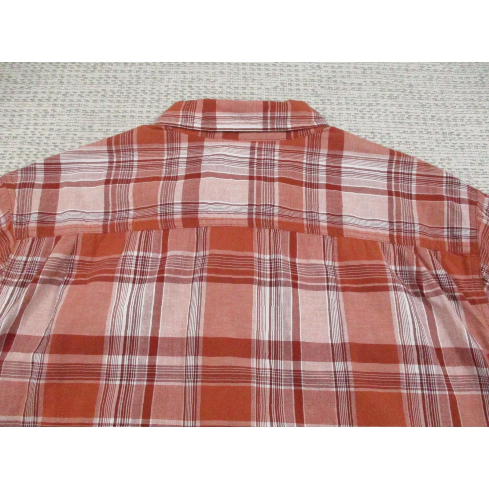 Vintage Wolverine Shirt Mens Large Orange Plaid Short Sleeve Button-Up Cotton Casual Shirt Size US L / EU 52-54 / 3 - 6 Thumbnail