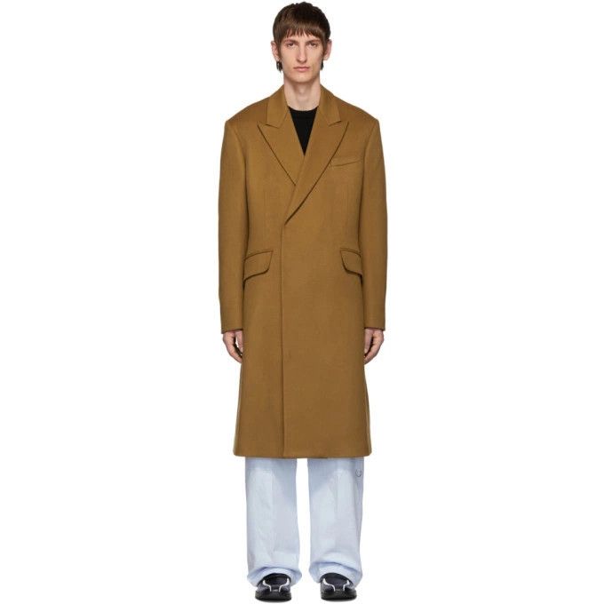 Raf Simons o1mle1124 Double Breasted Coat in Brown Size US M / EU 48-50 / 2 - 1 Thumbnail