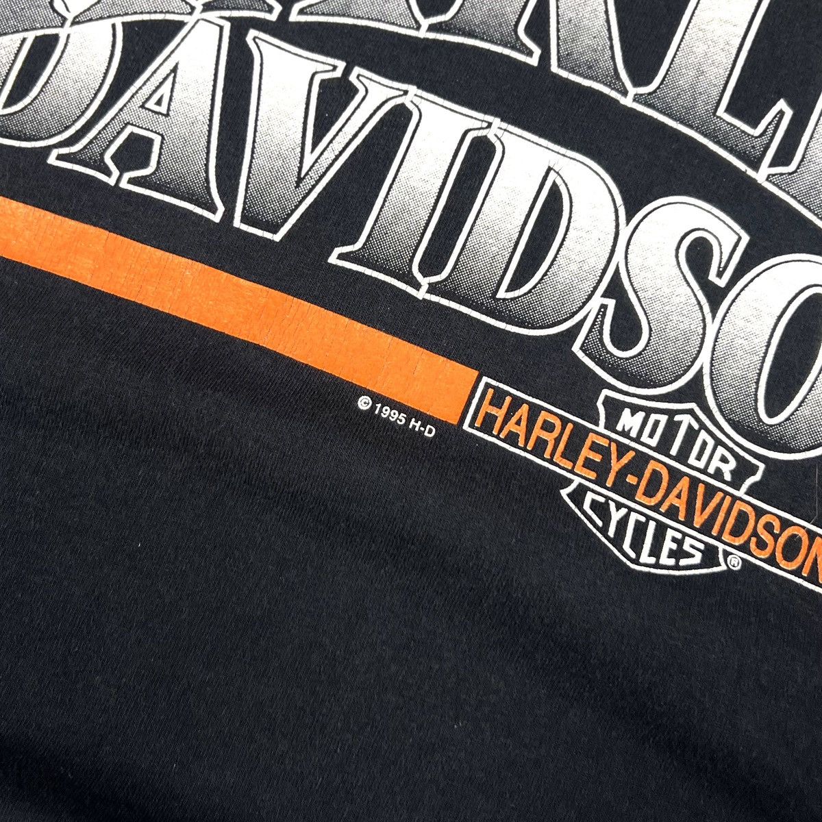 Band Tees × Harley Davidson × Vintage Vintage 1995 Harley Davidson USA Black Cotton Moto T Shirt Size US M / EU 48-50 / 2 - 5 Thumbnail