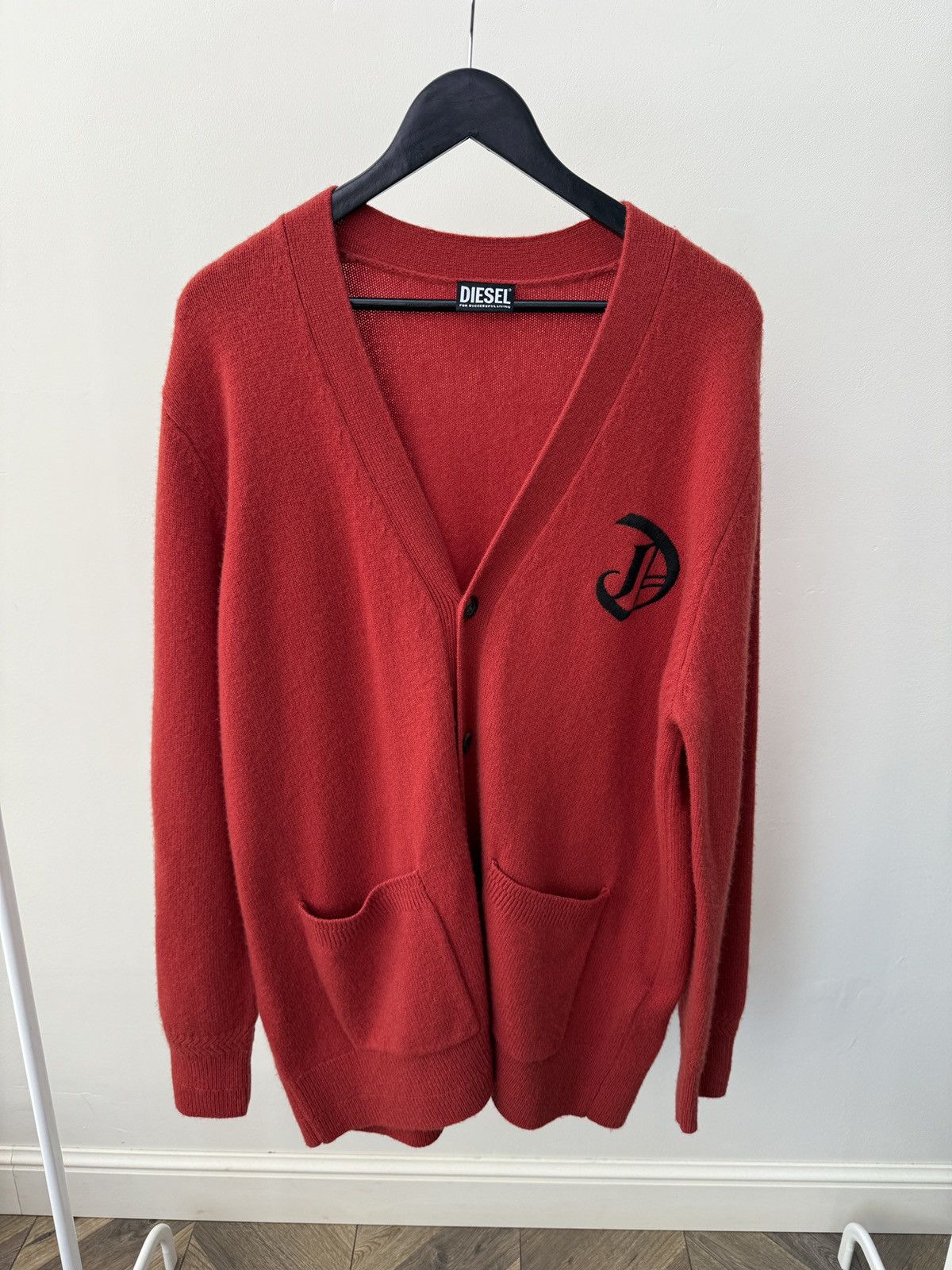 Diesel K-CARY Wool & Cashmere Button Up Oversized Cardigan