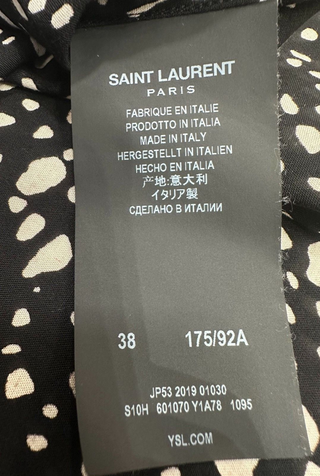Saint Laurent Paris Saint Laurent SS18 Babycat Leopard Print Short-Sleeve Shirt Size US M / EU 48-50 / 2 - 6 Thumbnail