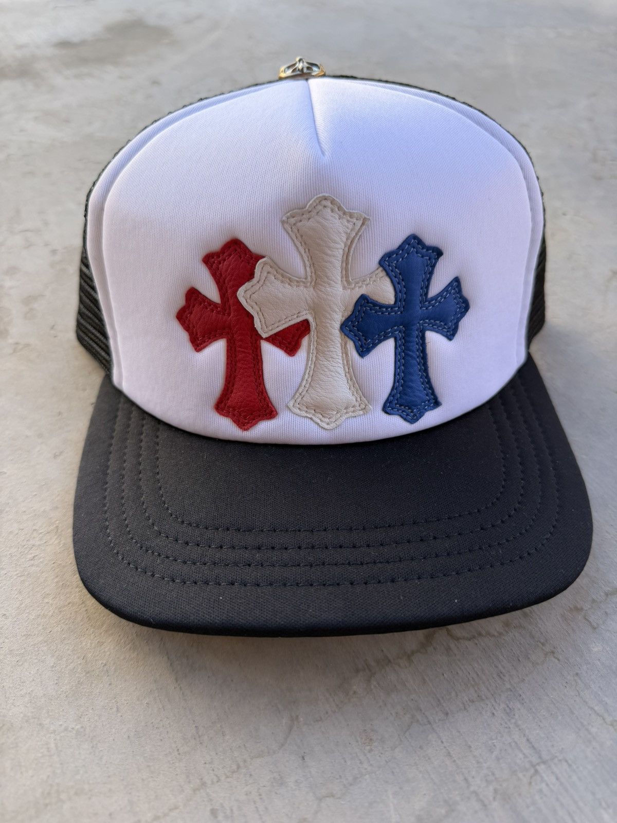 Chrome Hearts Chrome Hearts Black USA Triple Cross Patch Trucker Hat New Size ONE SIZE - 2 Thumbnail