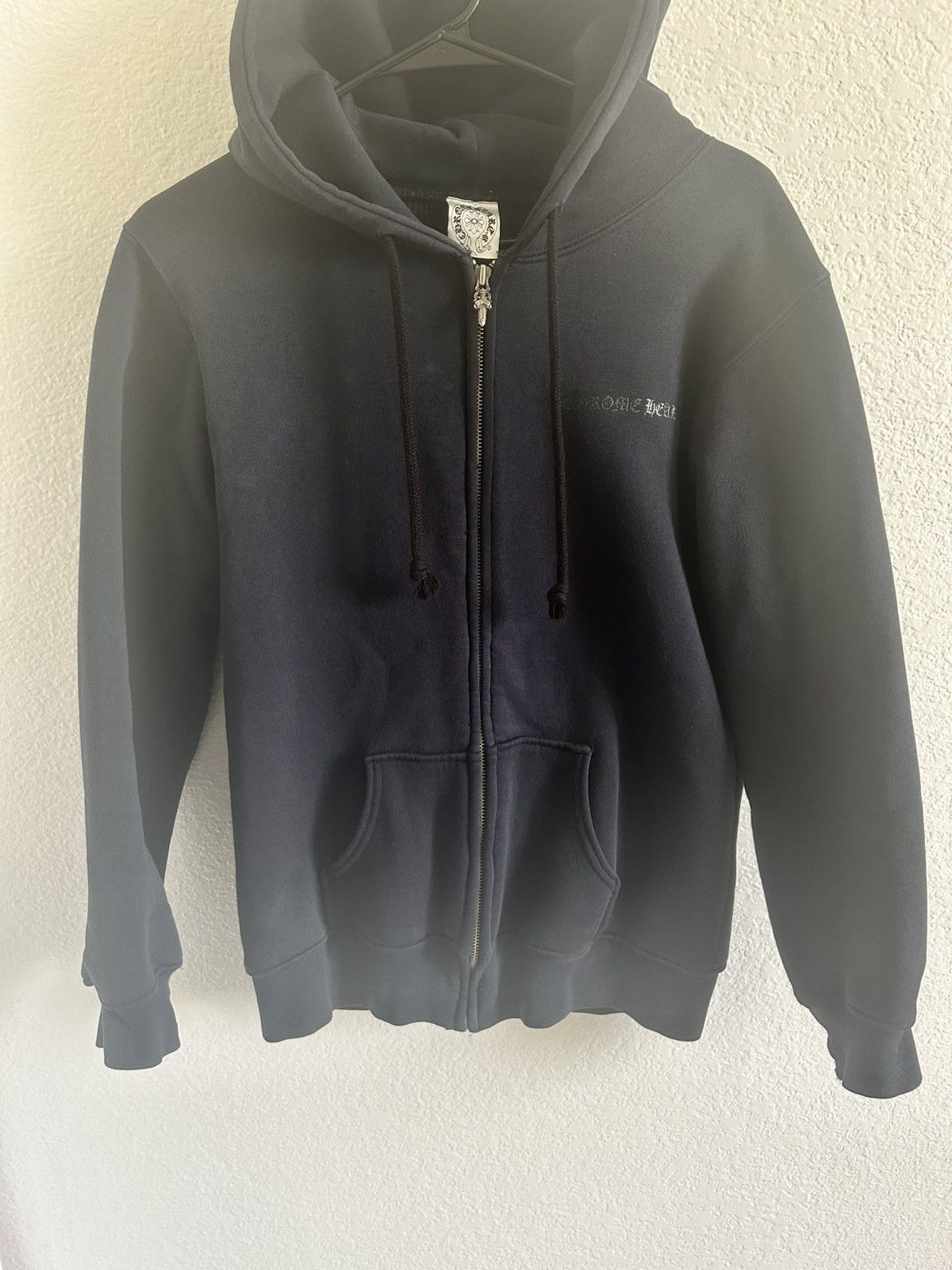 Chrome Hearts Rare Black on Black Thermal Waffle Zip Up Hoodie Size US S / EU 44-46 / 1 - 1 Thumbnail