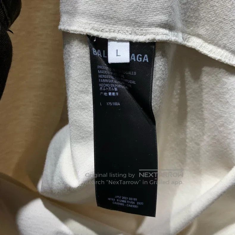 Balenciaga Balenciaga Logo Letter Print Round Short Sleeve T-Shirt Size US L / EU 52-54 / 3 - 8 Thumbnail