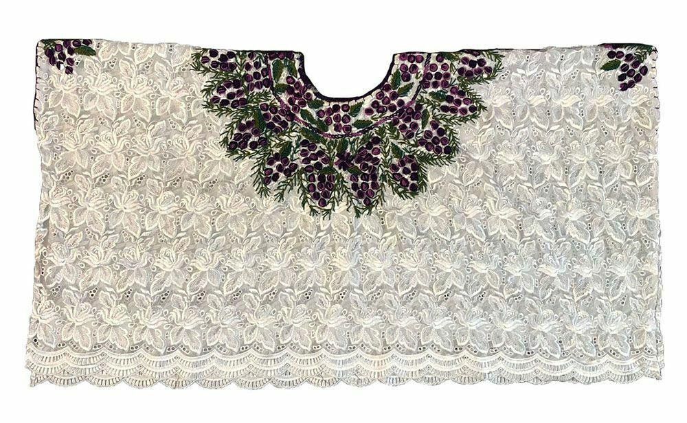 Designer Pre Owned White Hand Made Blouse L Size L / US 10 / IT 46 - 3 Thumbnail